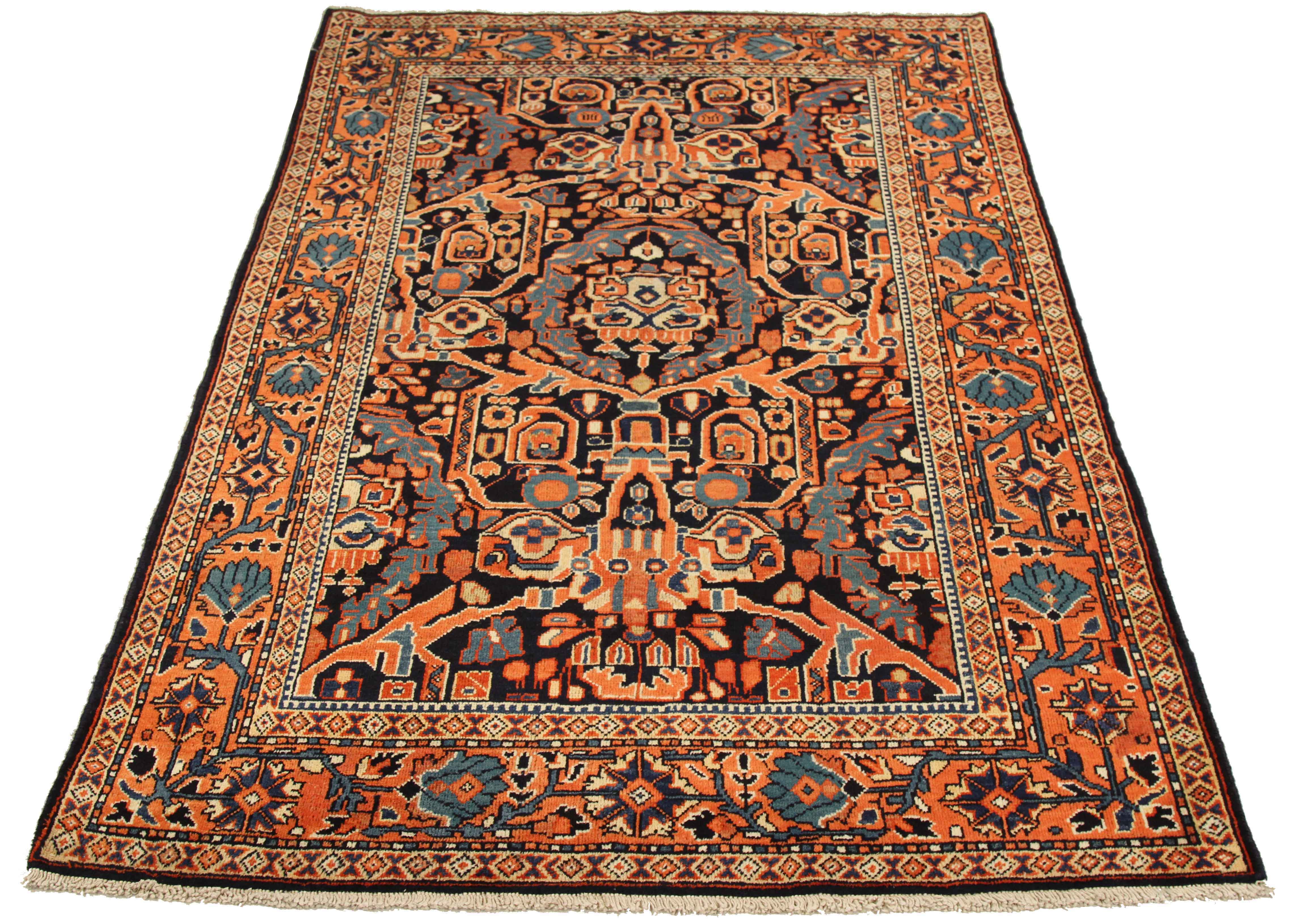 Thumbnail 3 for Antique Persian Mahal Traditional Rug 75088