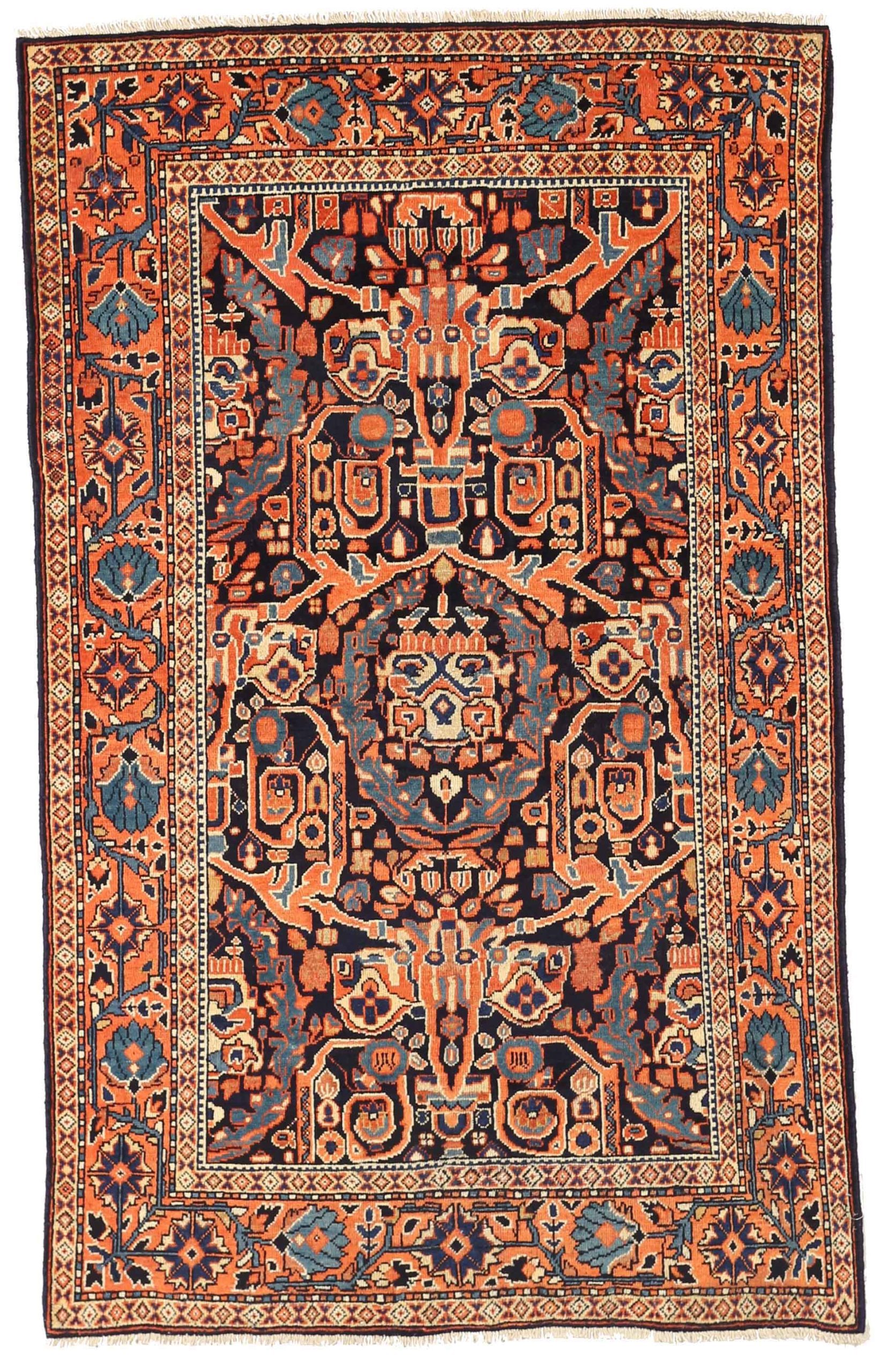 Thumbnail 4 for Antique Persian Mahal Traditional Rug 75088