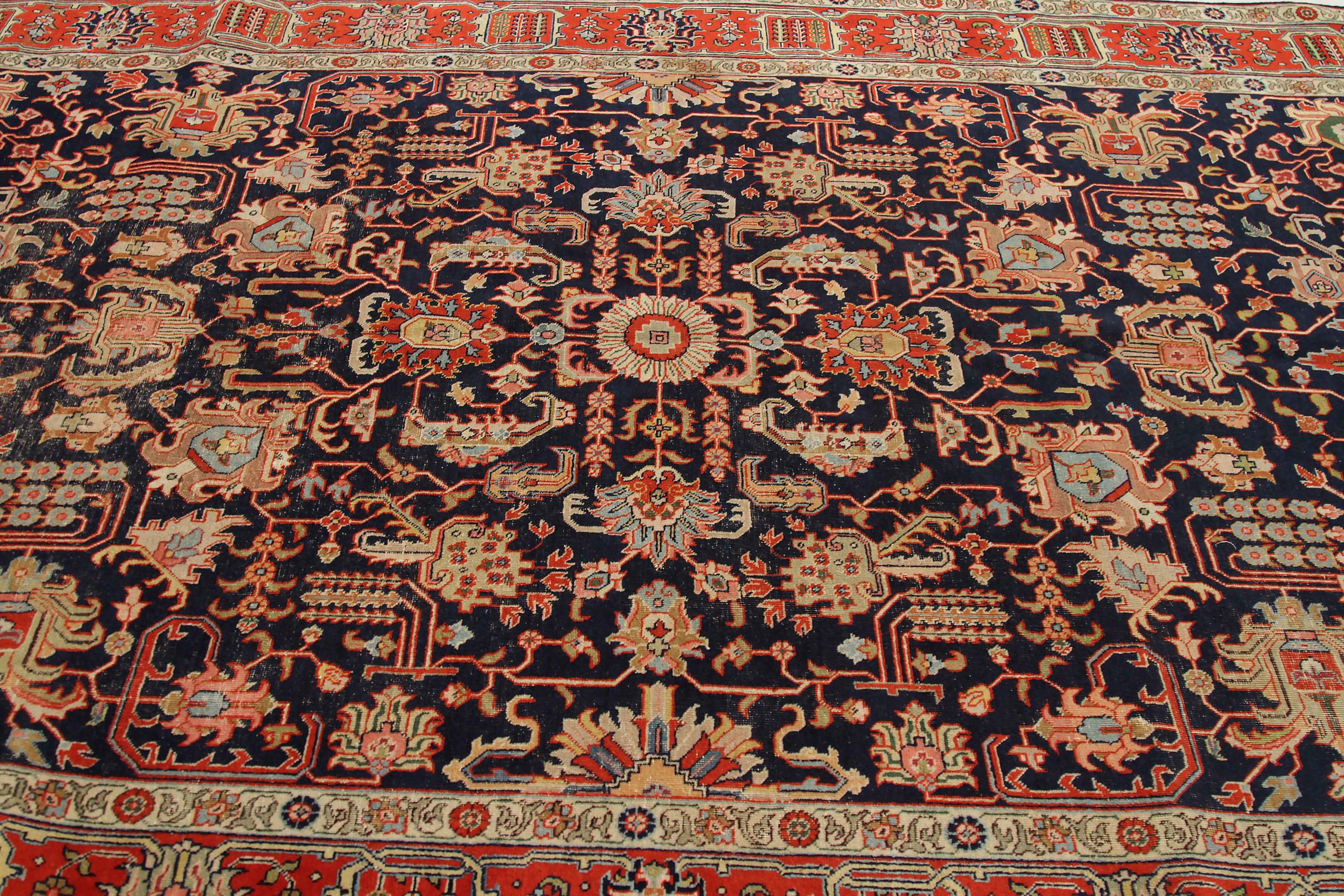 Thumbnail 3 for Antique Persian Tabriz Traditional Rug 88808
