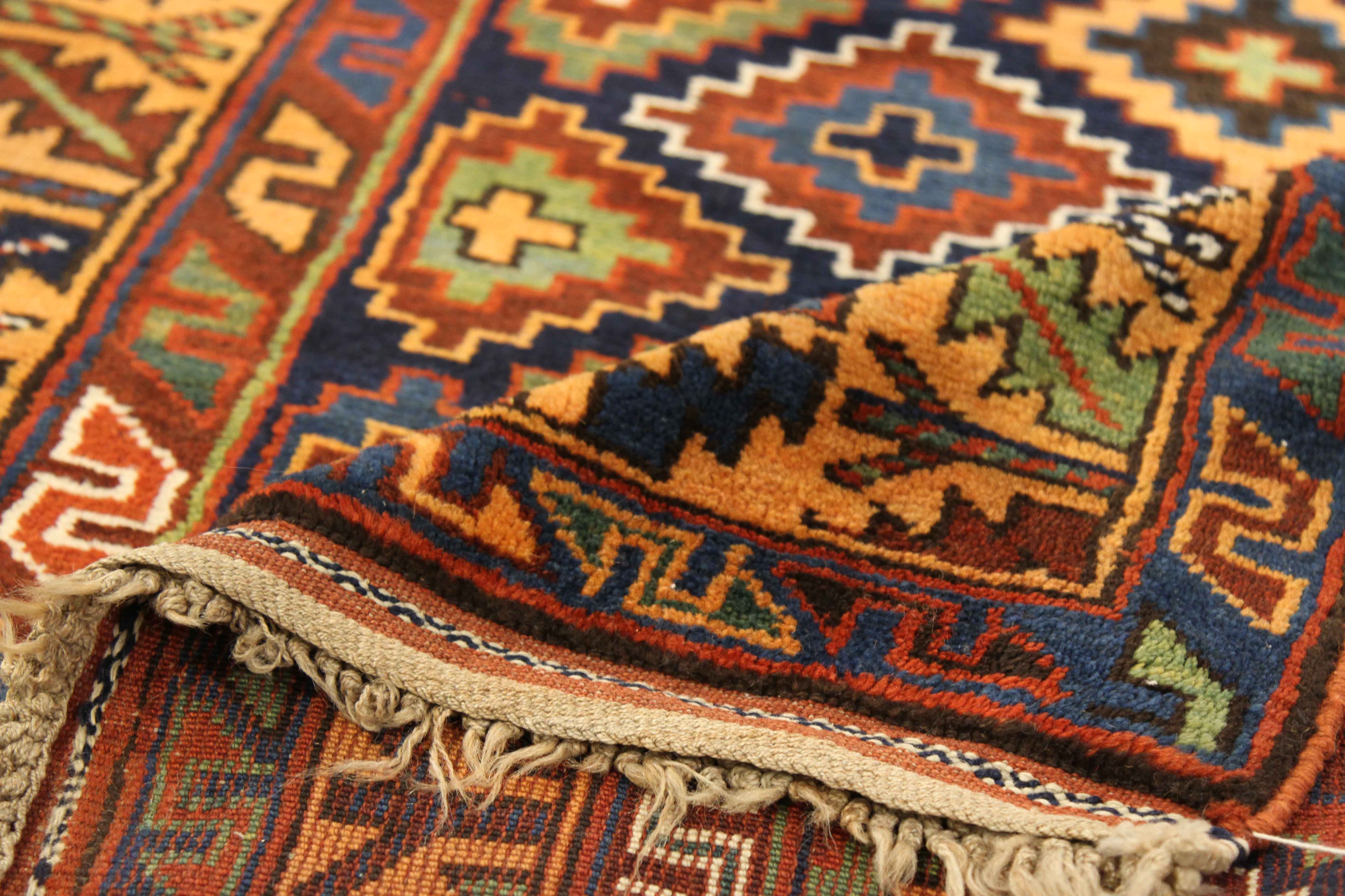 Thumbnail 3 for Antique Russia Kazakhstan Traditional Rug 75139