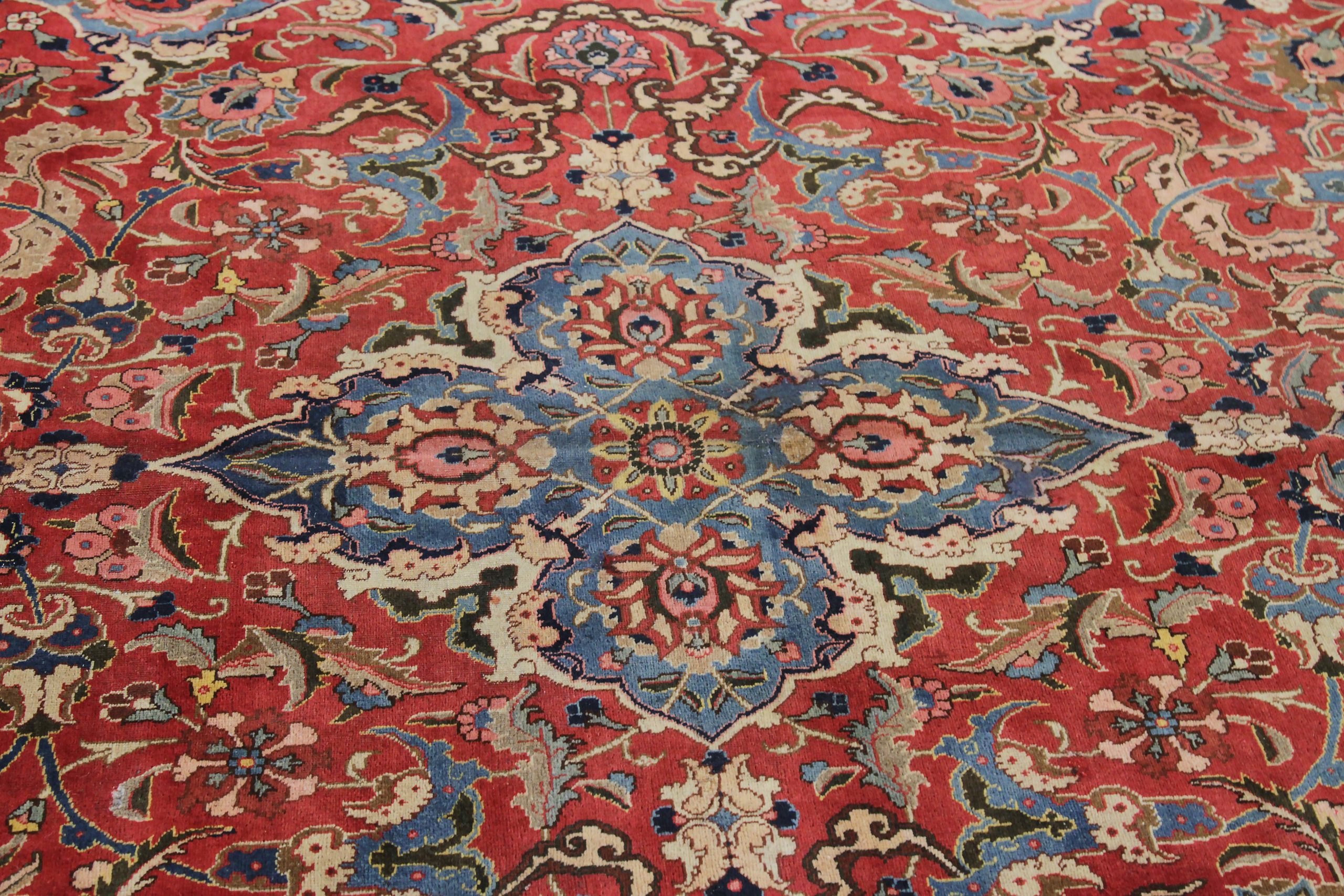 Thumbnail 7 for Antique Persian Tabriz Traditional Rug 88805
