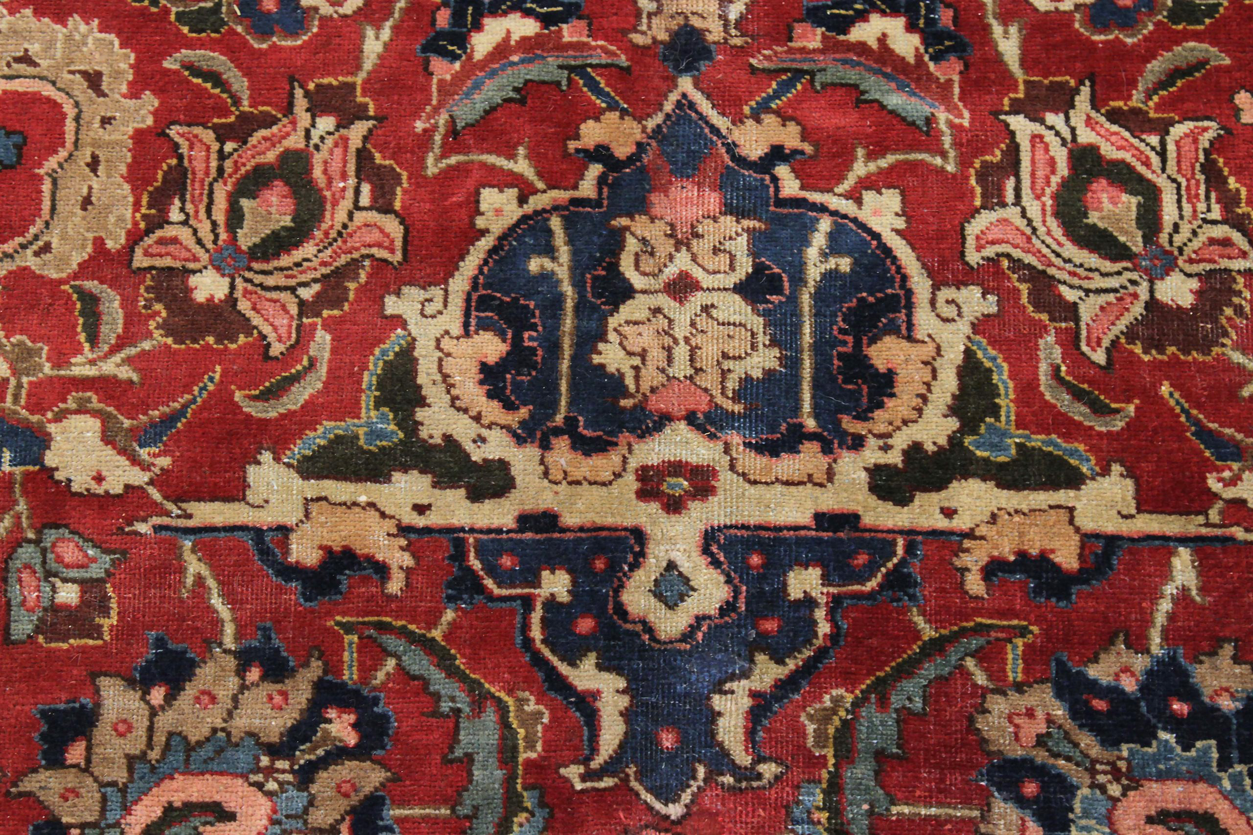Thumbnail 5 for Antique Persian Tabriz Traditional Rug 88805