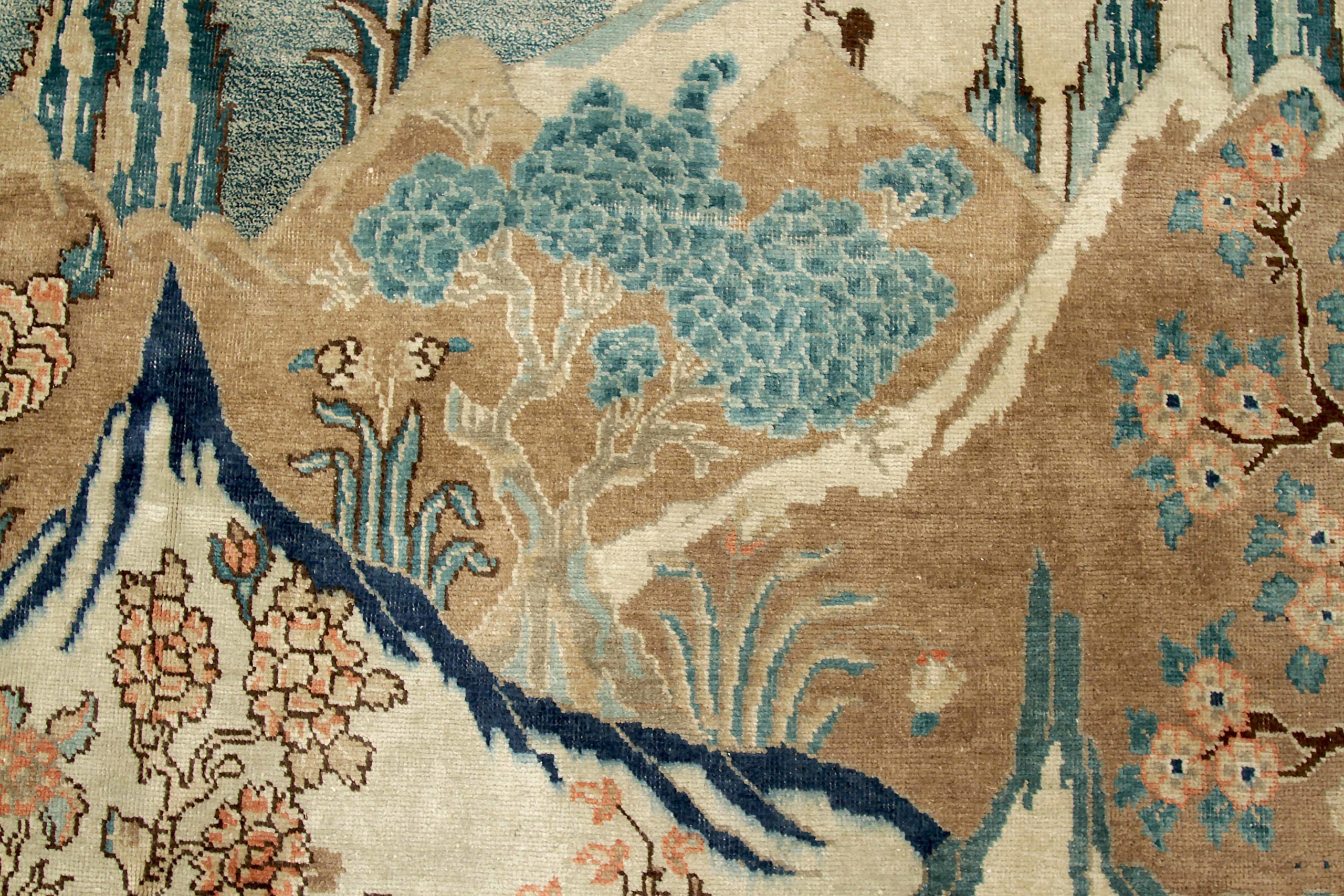 Thumbnail 7 for Antique Persian Tabriz Transitional Rug 88803