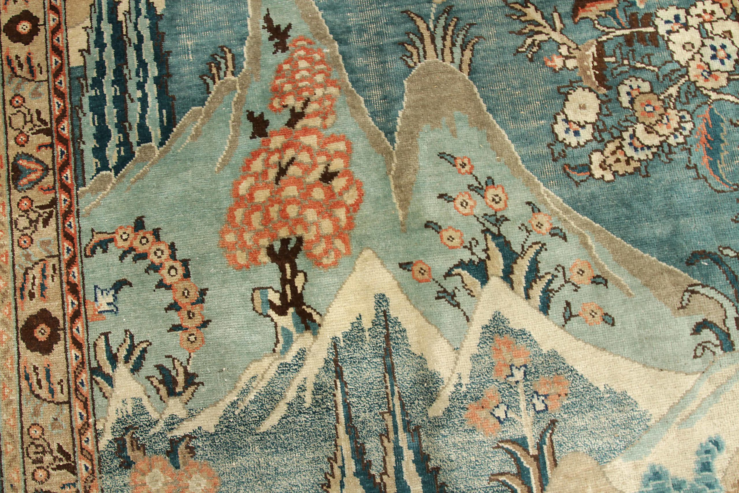 Thumbnail 8 for Antique Persian Tabriz Transitional Rug 88803