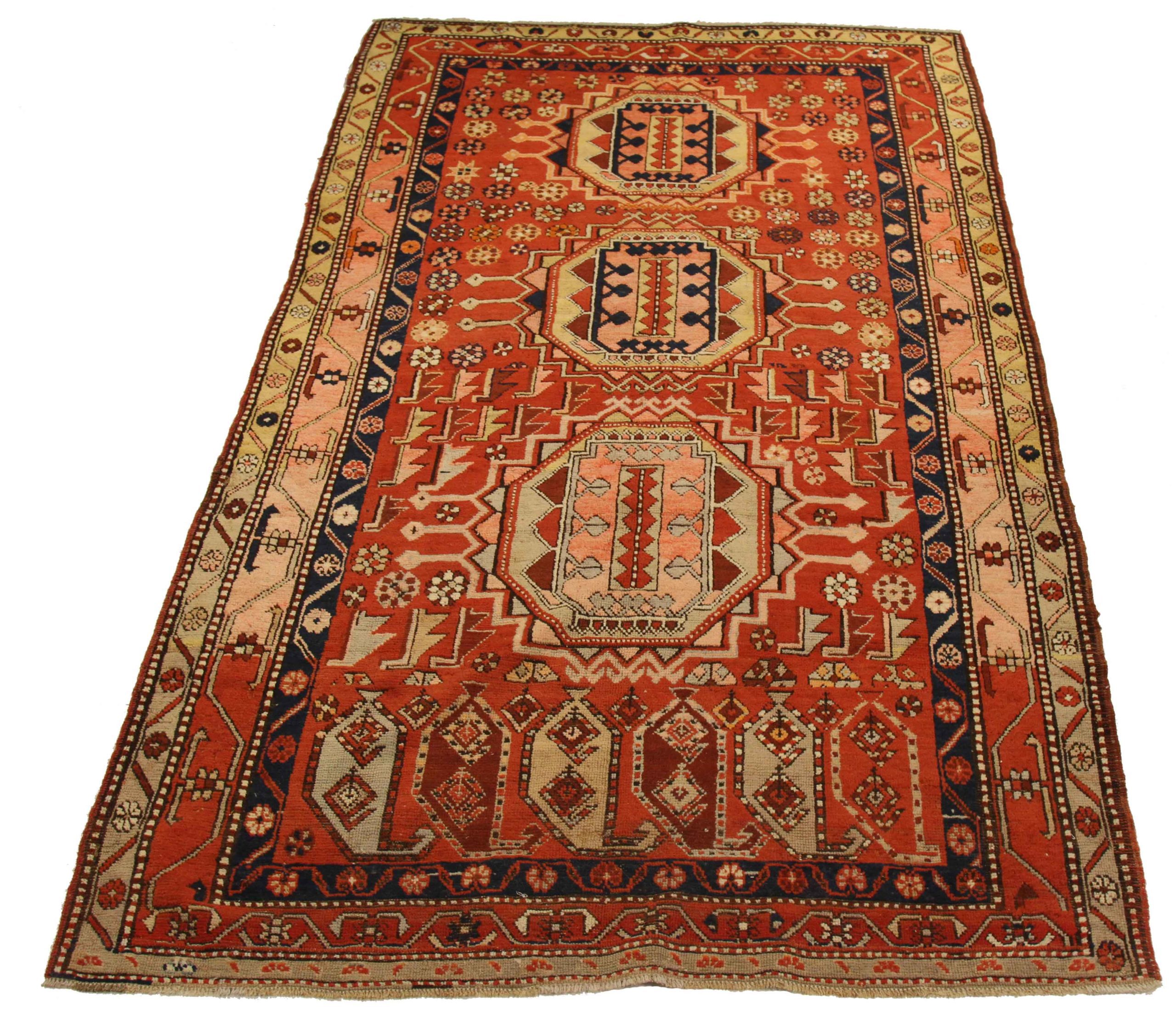 Thumbnail 3 for Antique Russia Karabagh Traditional Rug 75184