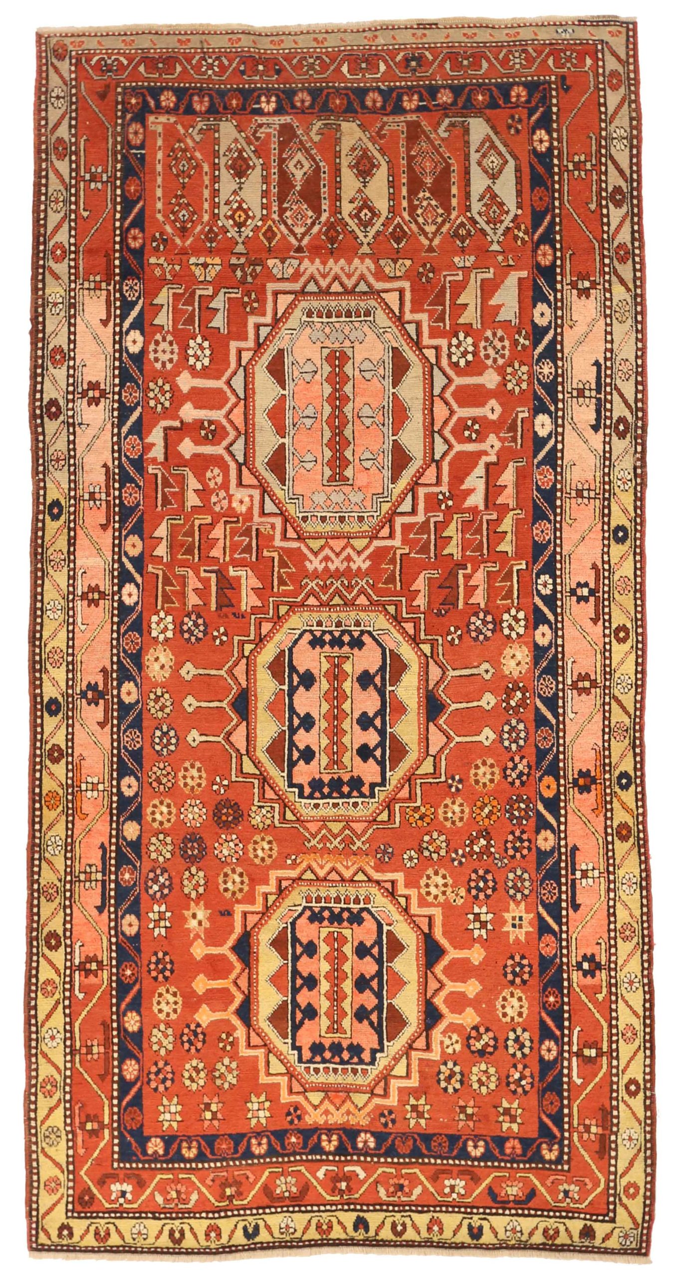 Thumbnail 4 for Antique Russia Karabagh Traditional Rug 75184