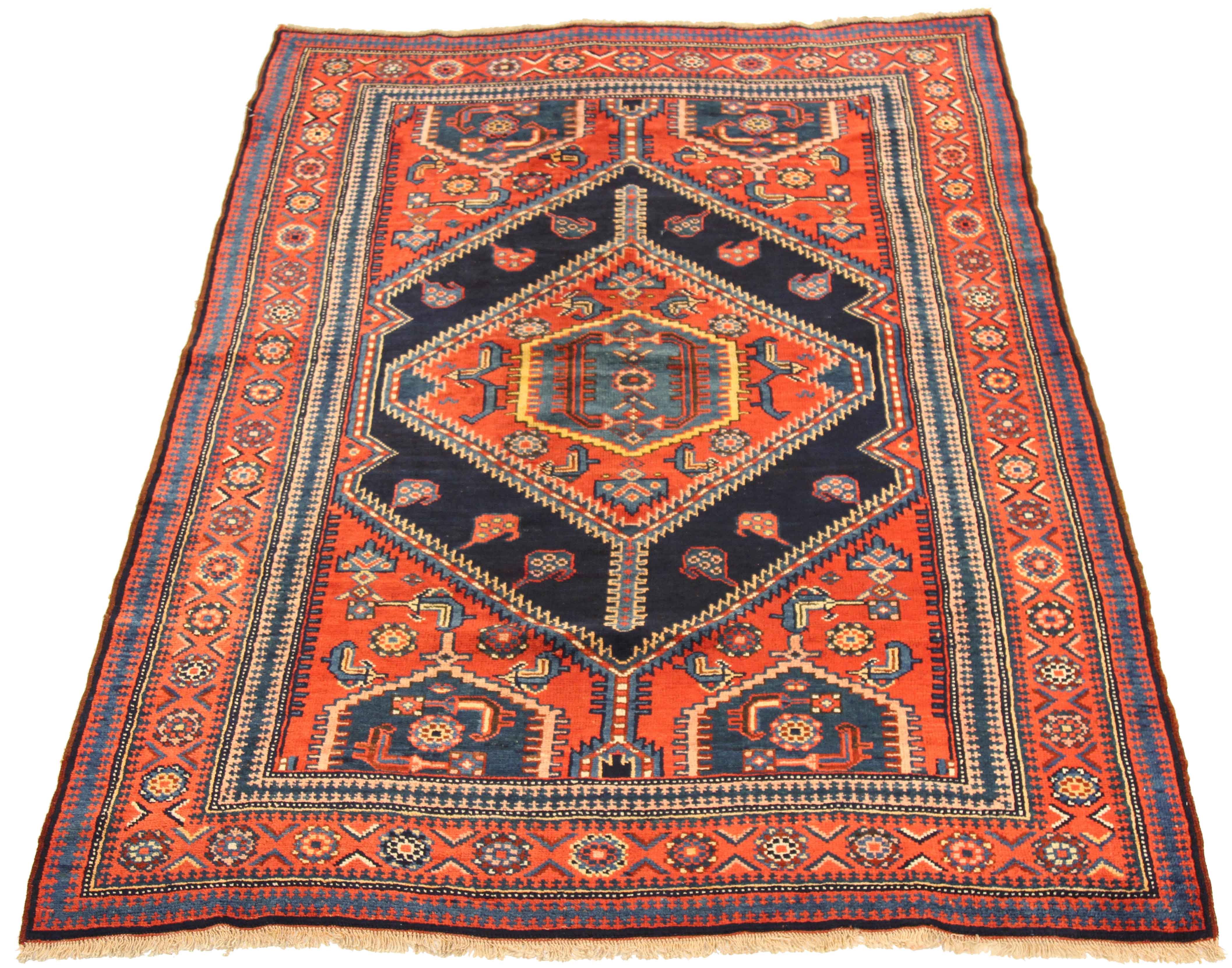 Thumbnail 3 for Antique Persian Kurdish Traditional Rug 75173