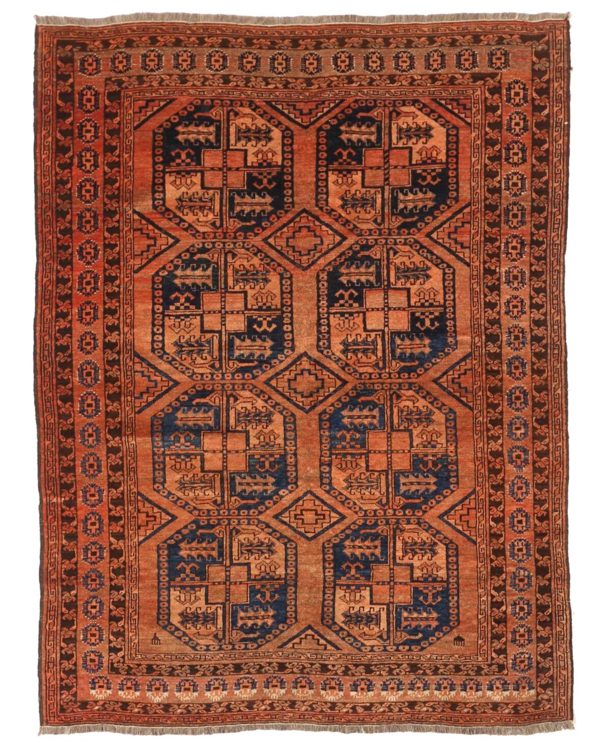 Thumbnail 10 for Antique Afghanistan Tribal Rug 75176