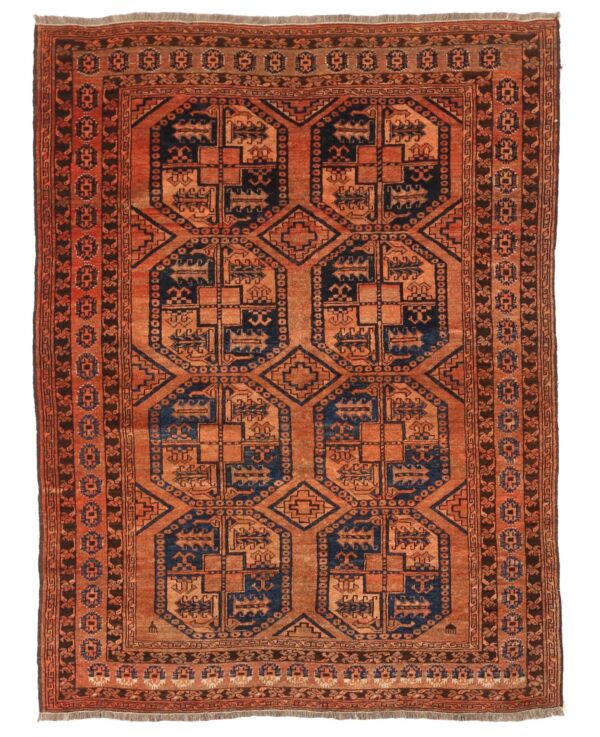 Thumbnail 13 for Antique Afghanistan Tribal Rug 75176