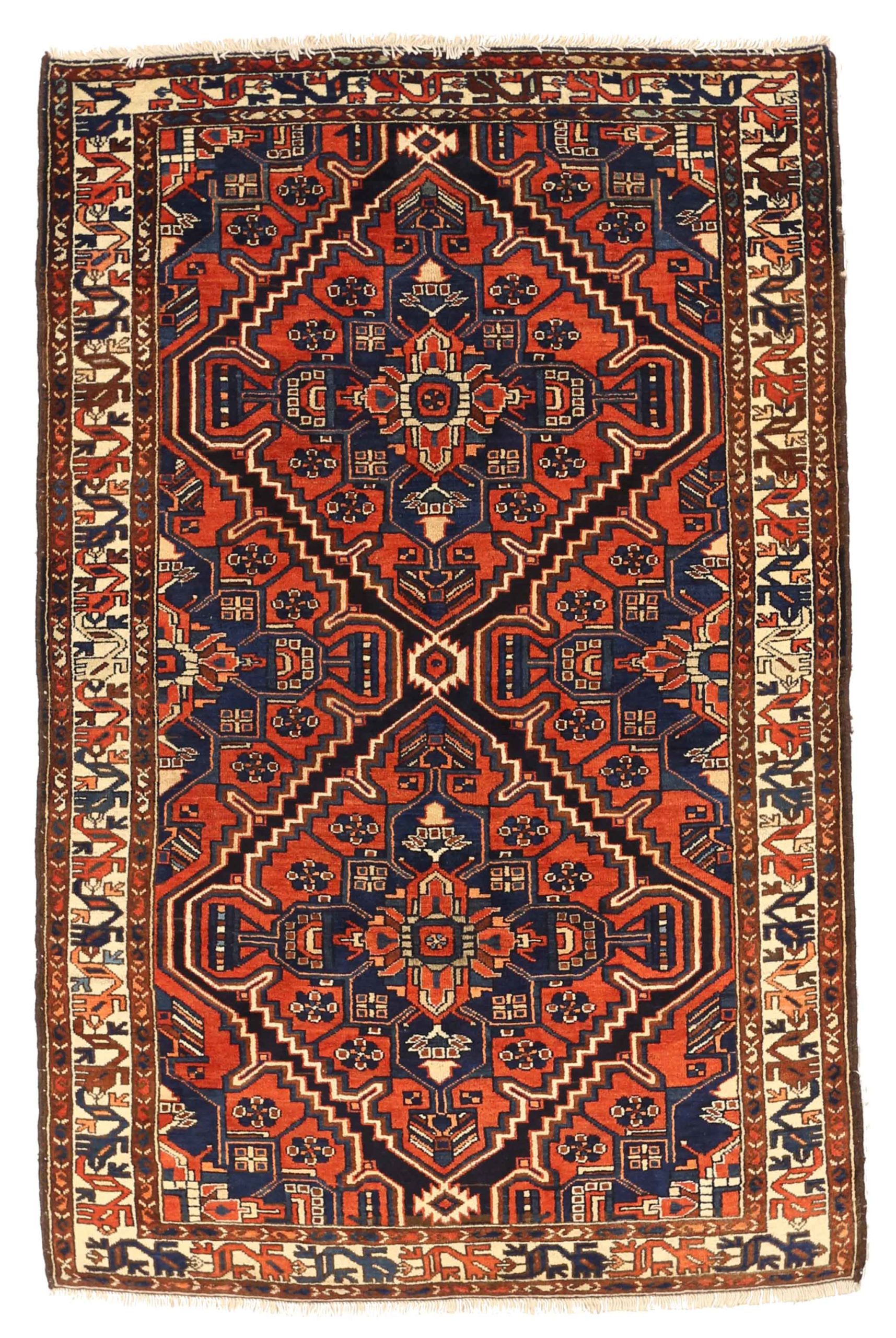 Thumbnail 4 for Antique Persian Bakhtiar Traditional Rug 75178