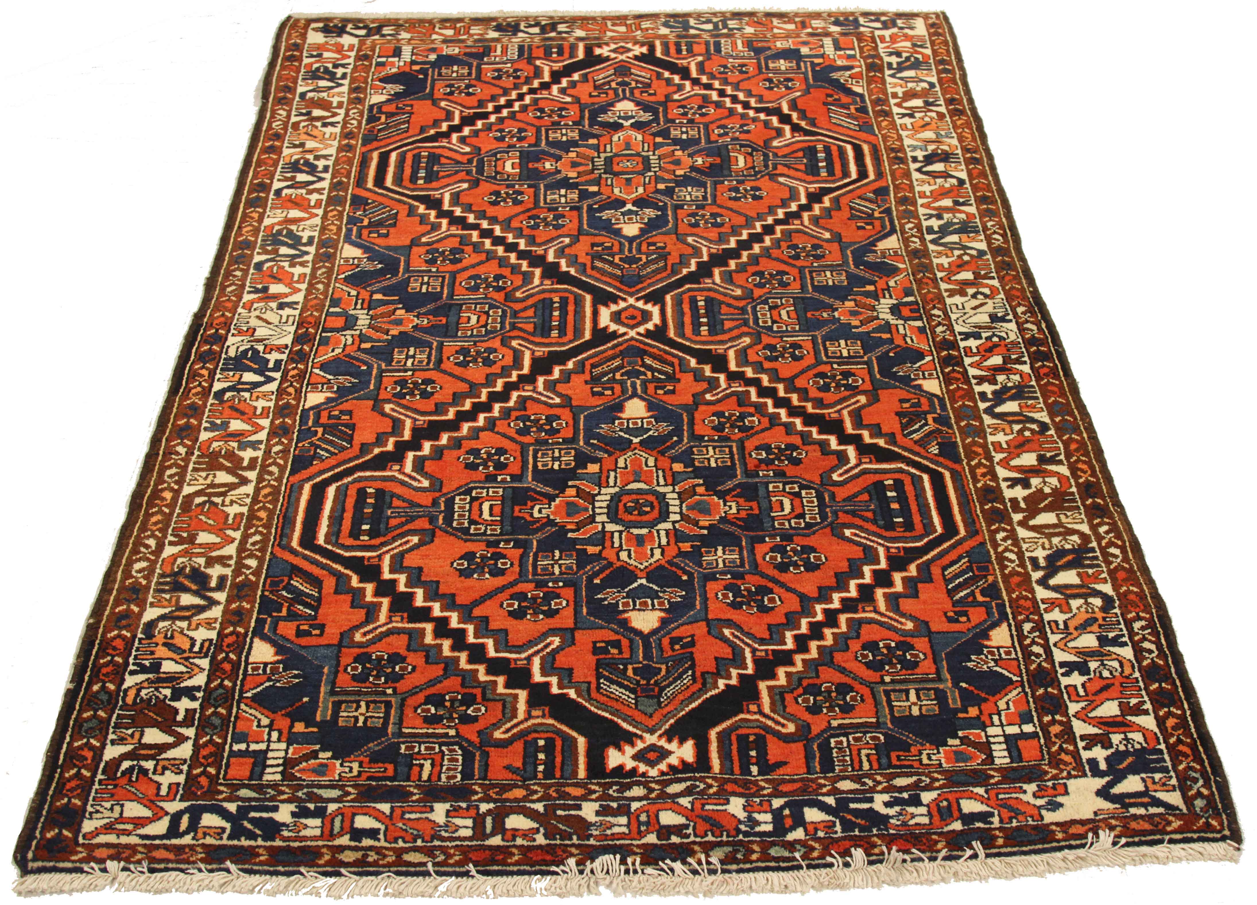 Thumbnail 3 for Antique Persian Bakhtiar Traditional Rug 75178
