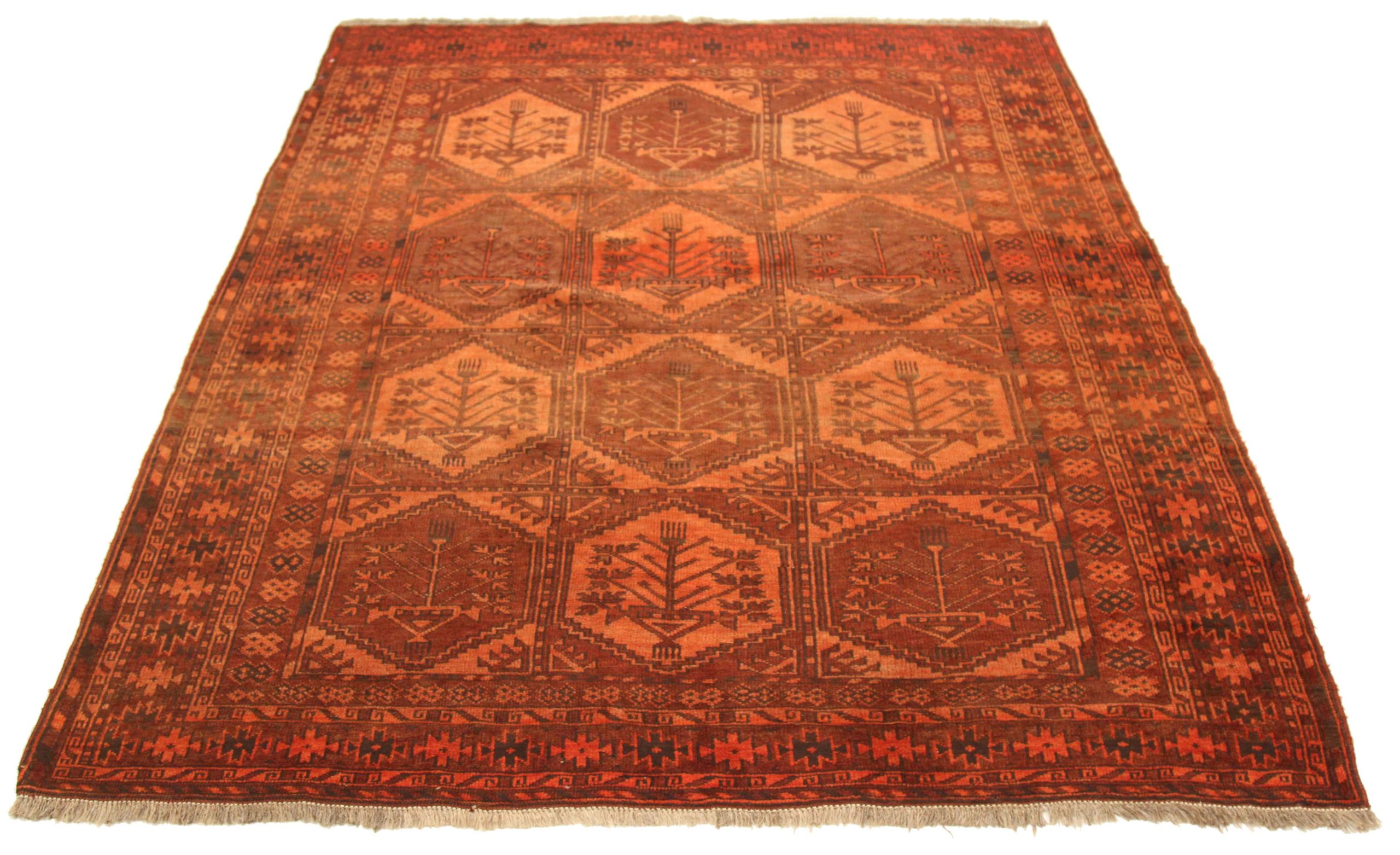 Thumbnail 7 for Antique Afghanistan Afghan Tribal Rug 75181