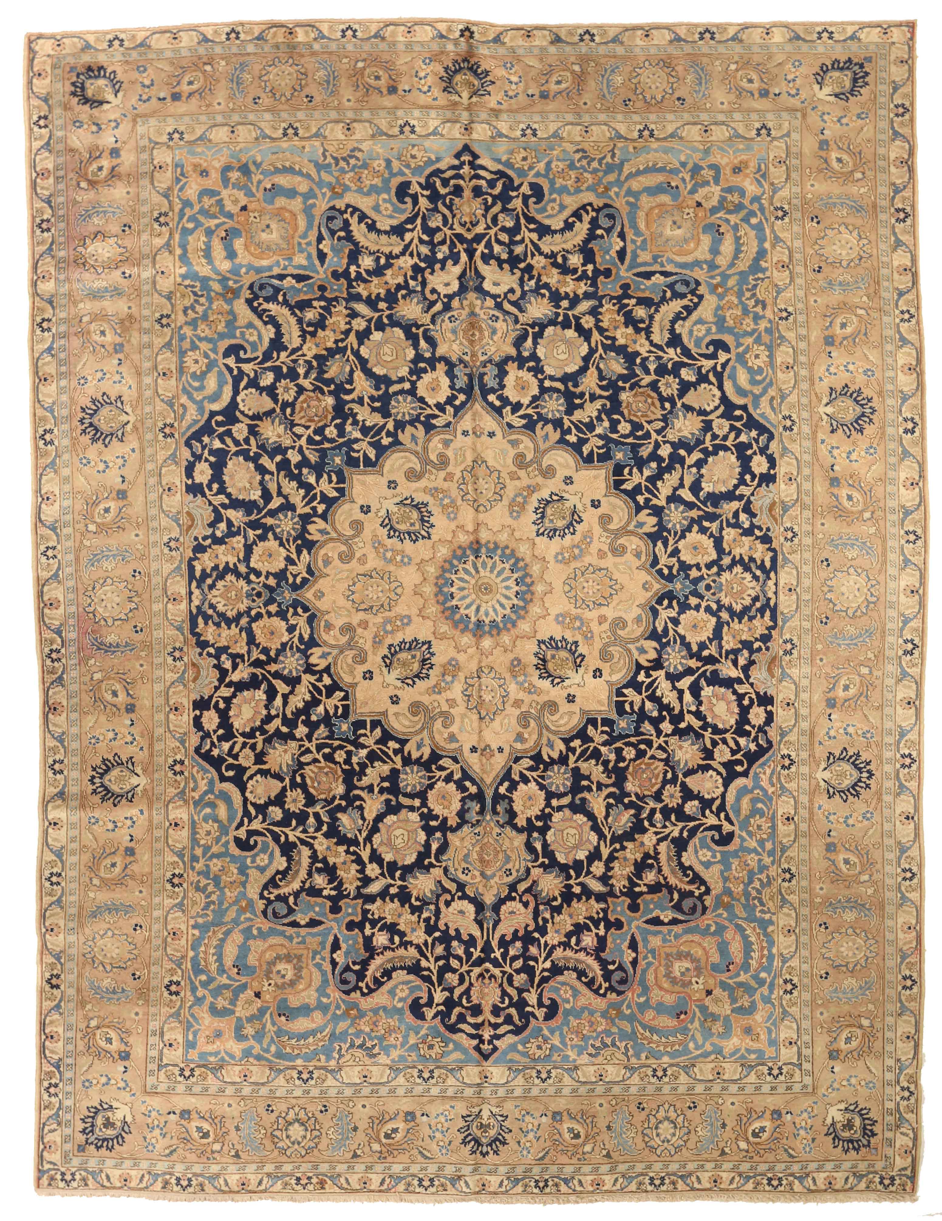 Thumbnail 4 for Antique Persian Tabriz Traditional Rug 75221