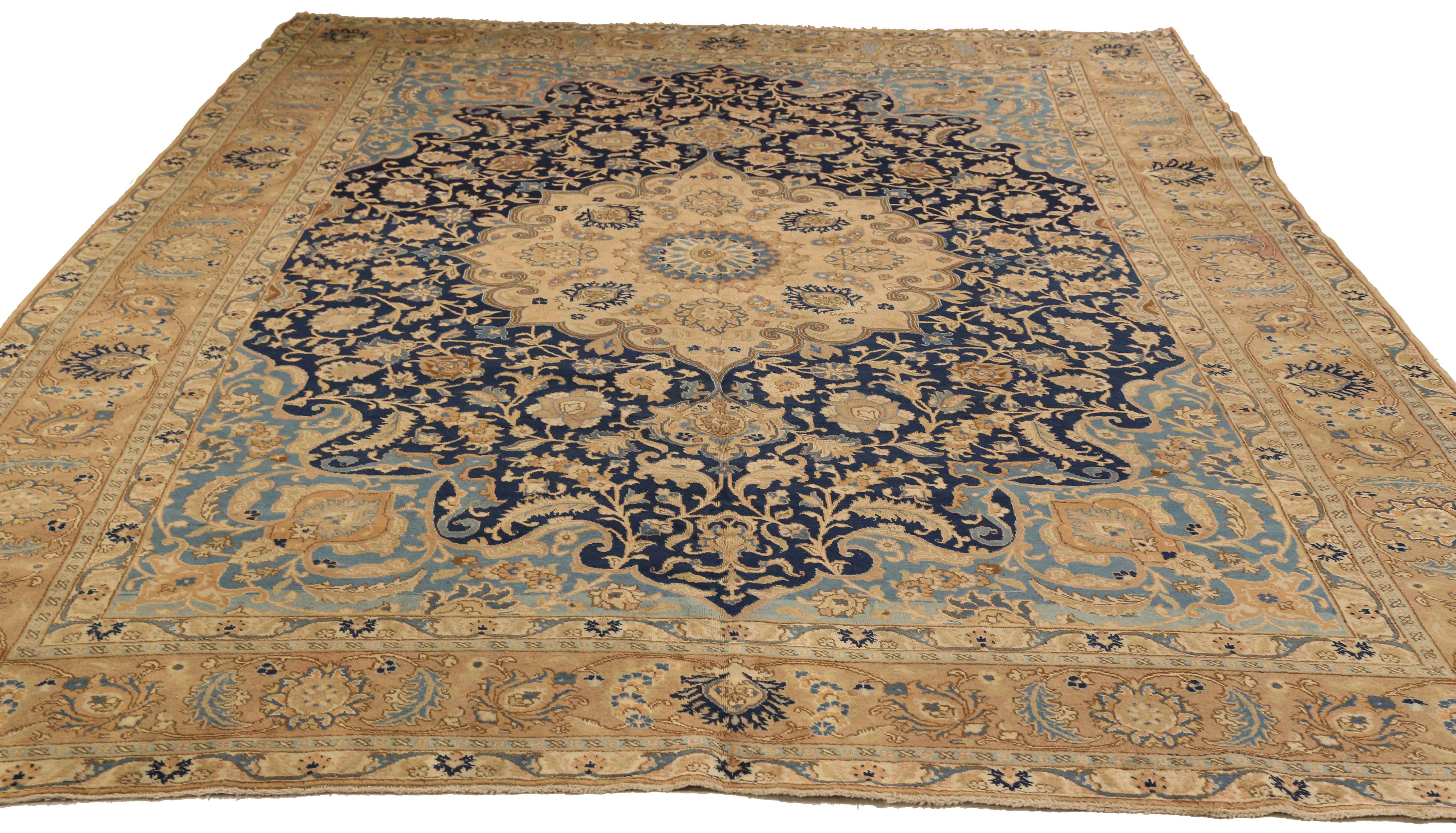 Thumbnail 3 for Antique Persian Tabriz Traditional Rug 75221