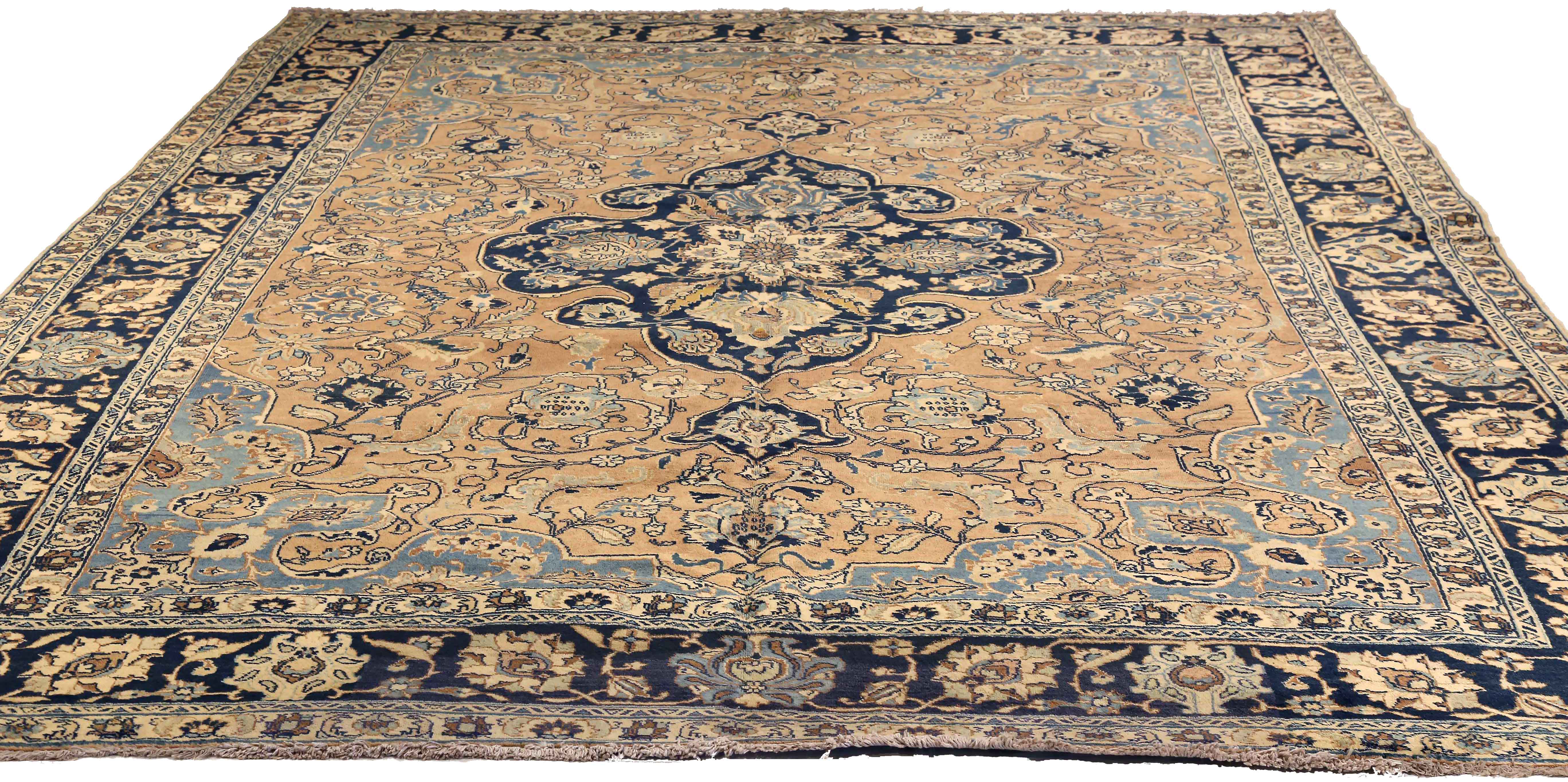 Thumbnail 2 for Antique Persian Tabriz Traditional Rug 75224