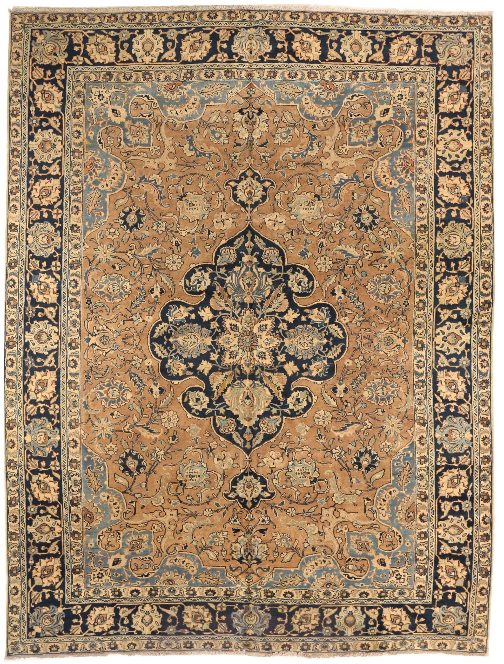 Thumbnail 4 for Antique Persian Tabriz Traditional Rug 75224