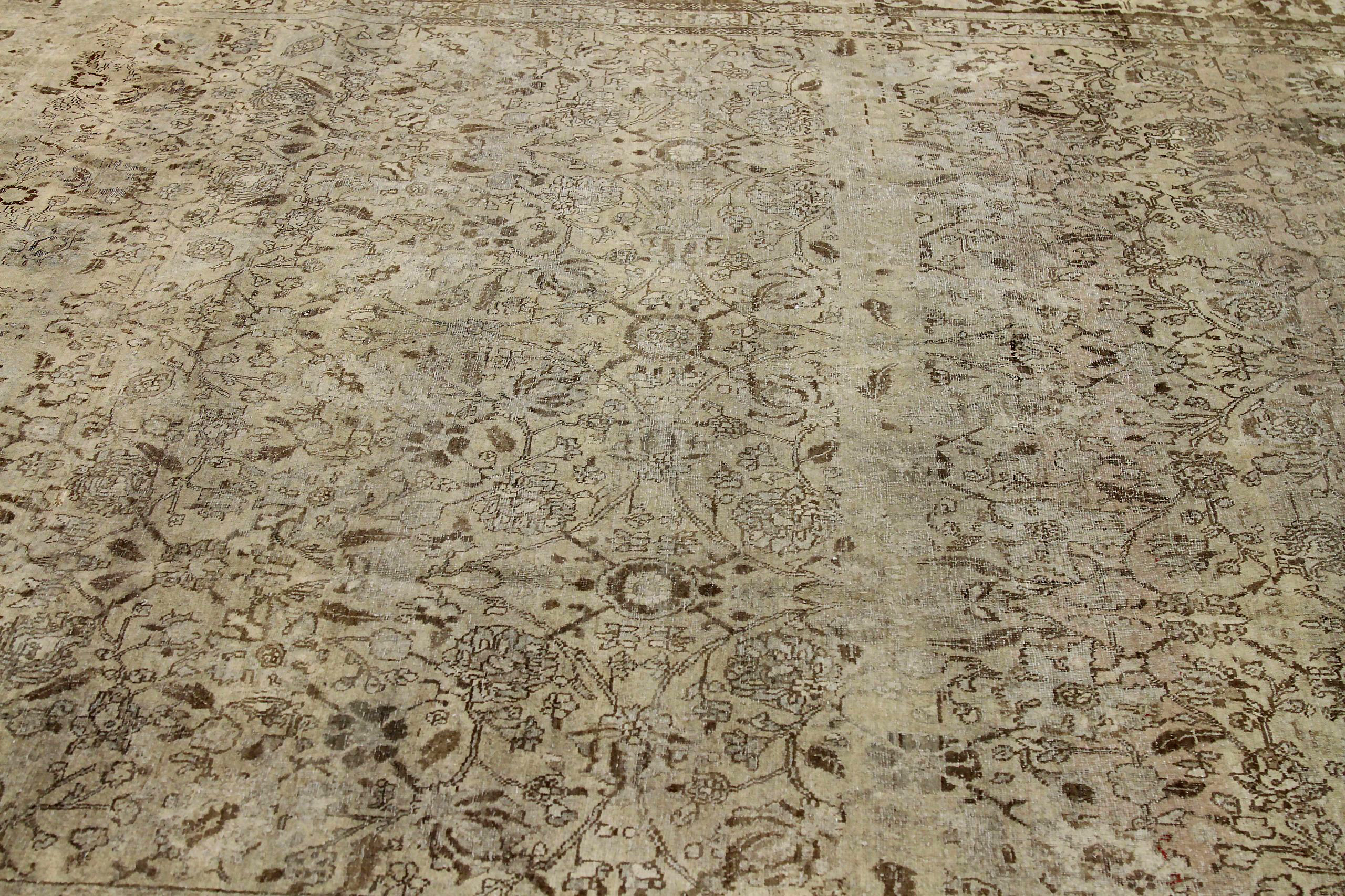Thumbnail 2 for Antique Persian Tabriz Transitional Rug 88769