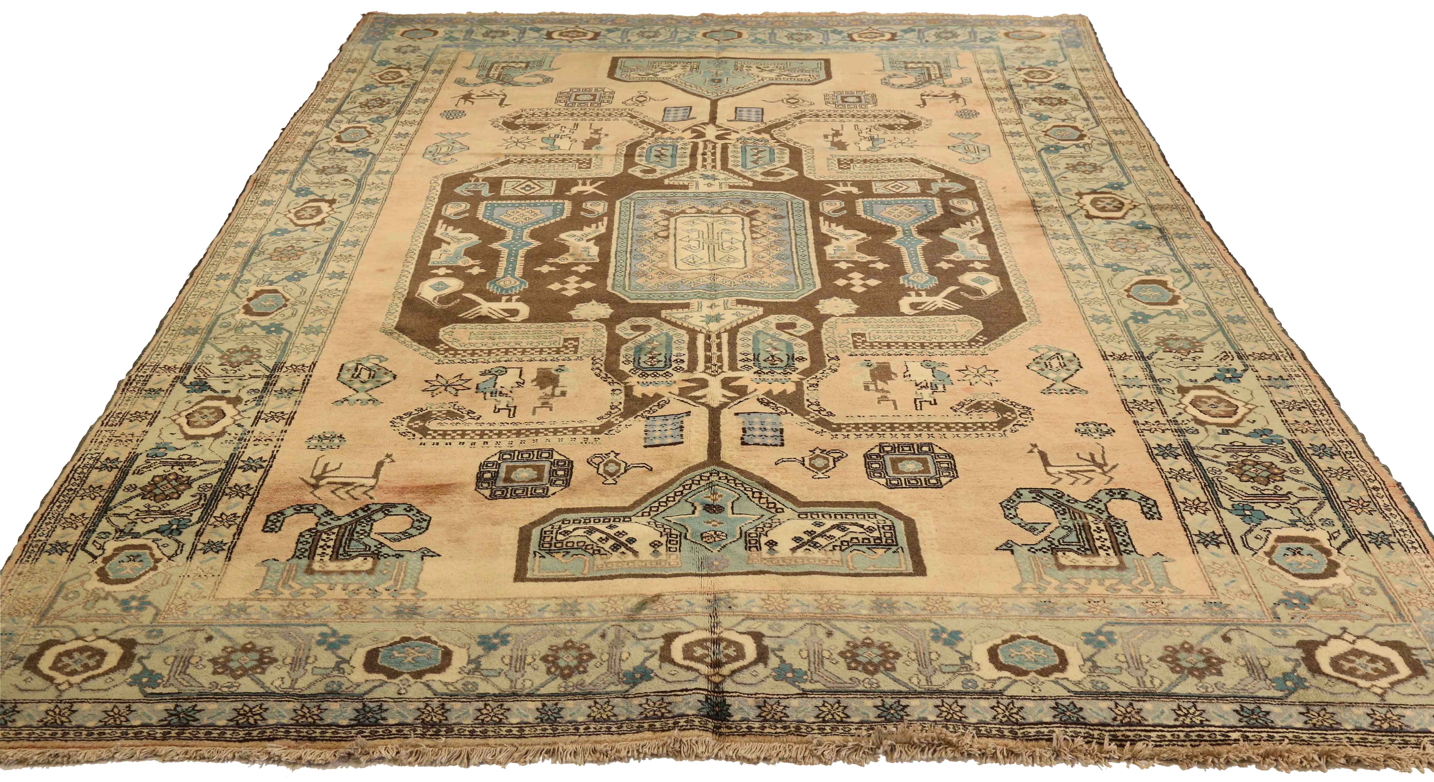 Thumbnail 3 for Antique Persian Ardebil Traditional Rug 75203