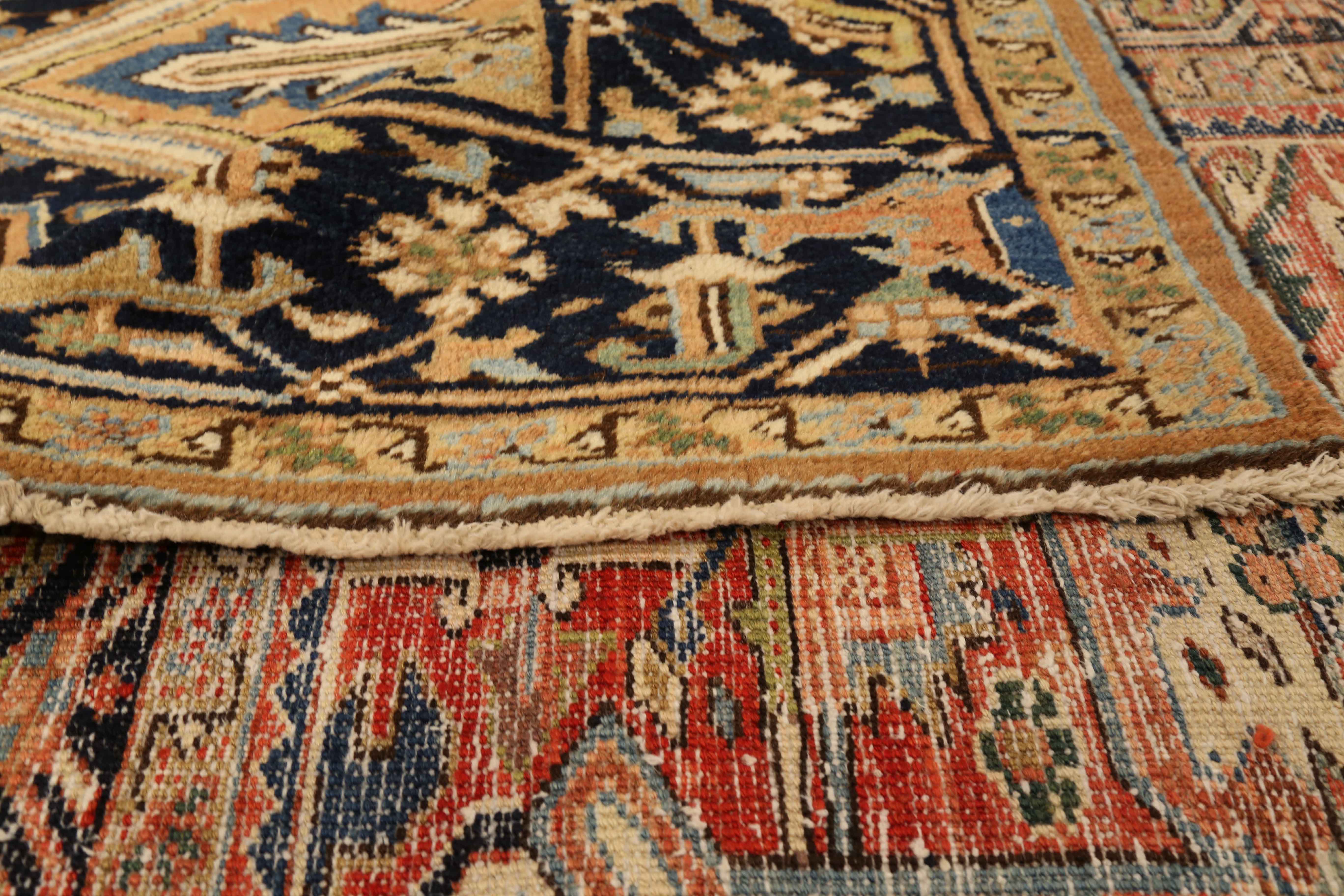 Thumbnail 5 for Antique Persian Heriz Traditional Rug 75205