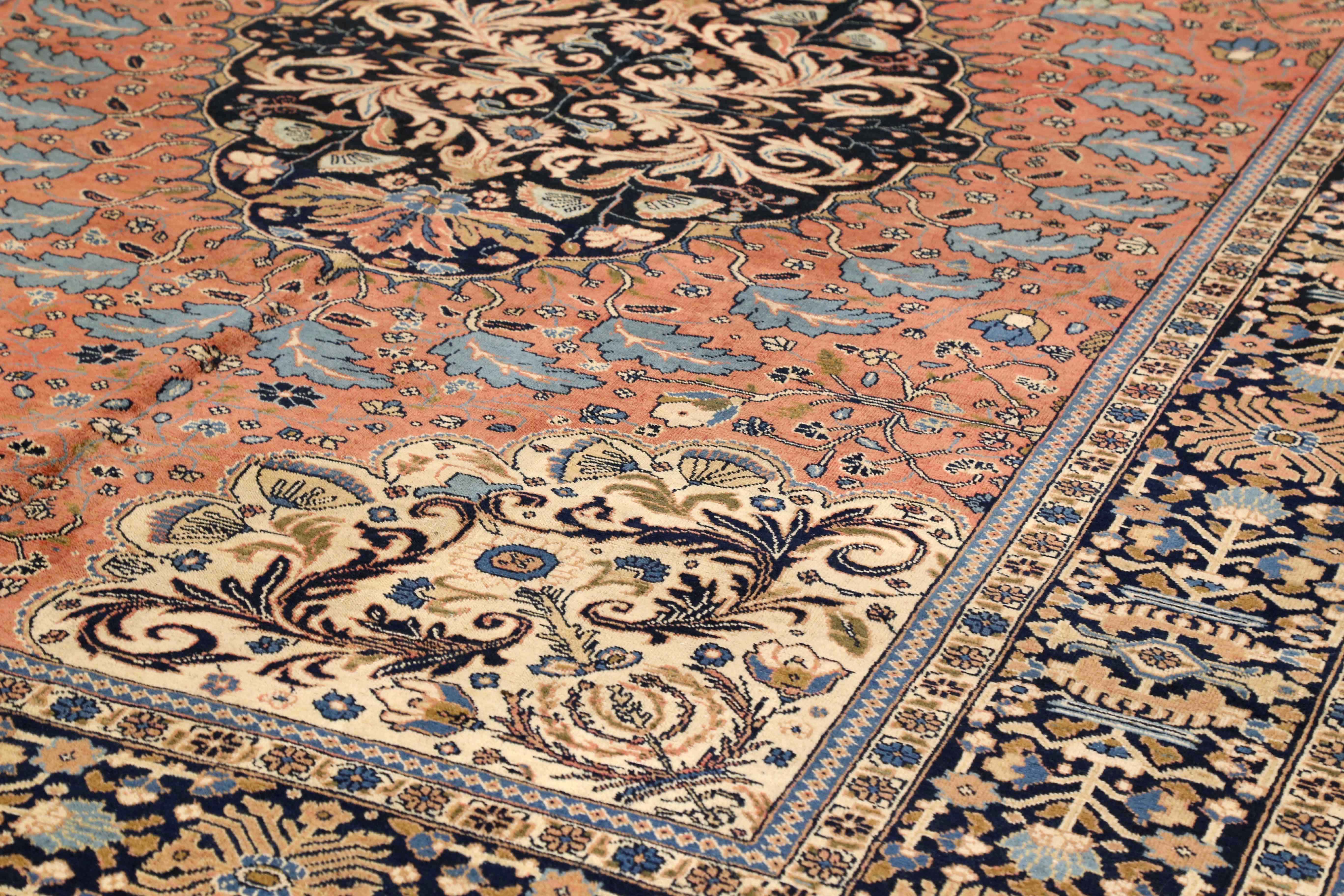 Thumbnail 3 for Antique Persian Tabriz Traditional Rug 75210