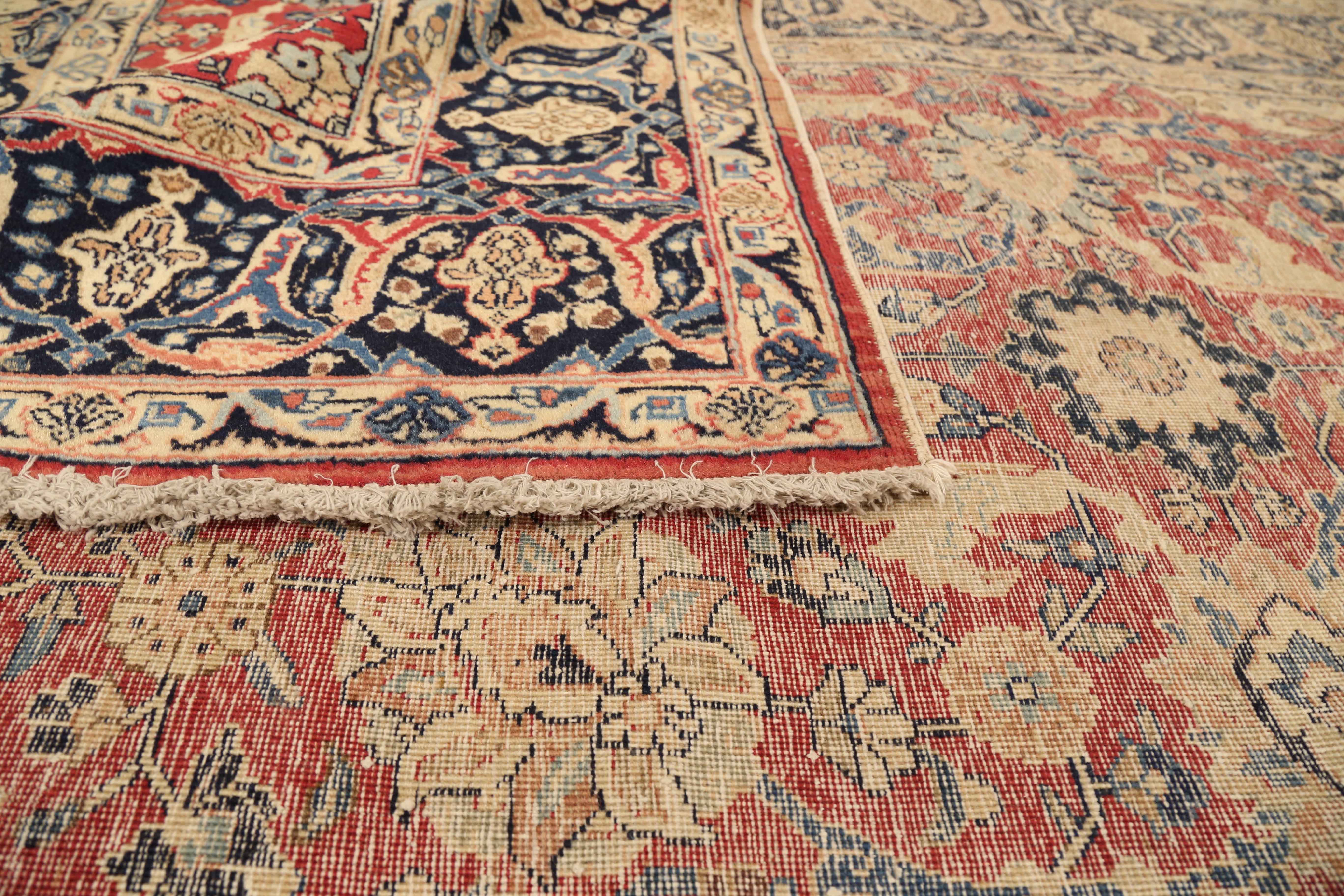 Thumbnail 3 for Antique Persian Tabriz Traditional Rug 75211