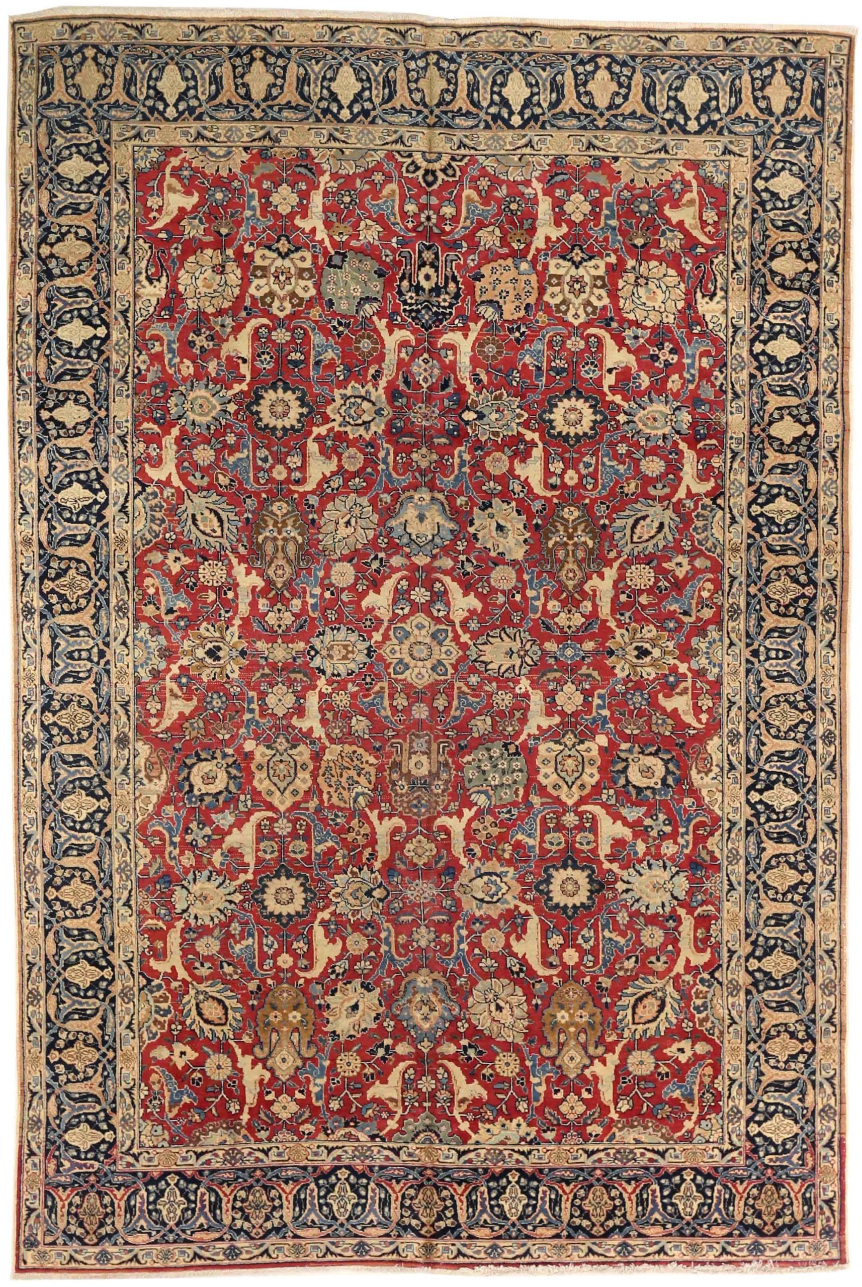 Thumbnail 5 for Antique Persian Tabriz Traditional Rug 75211