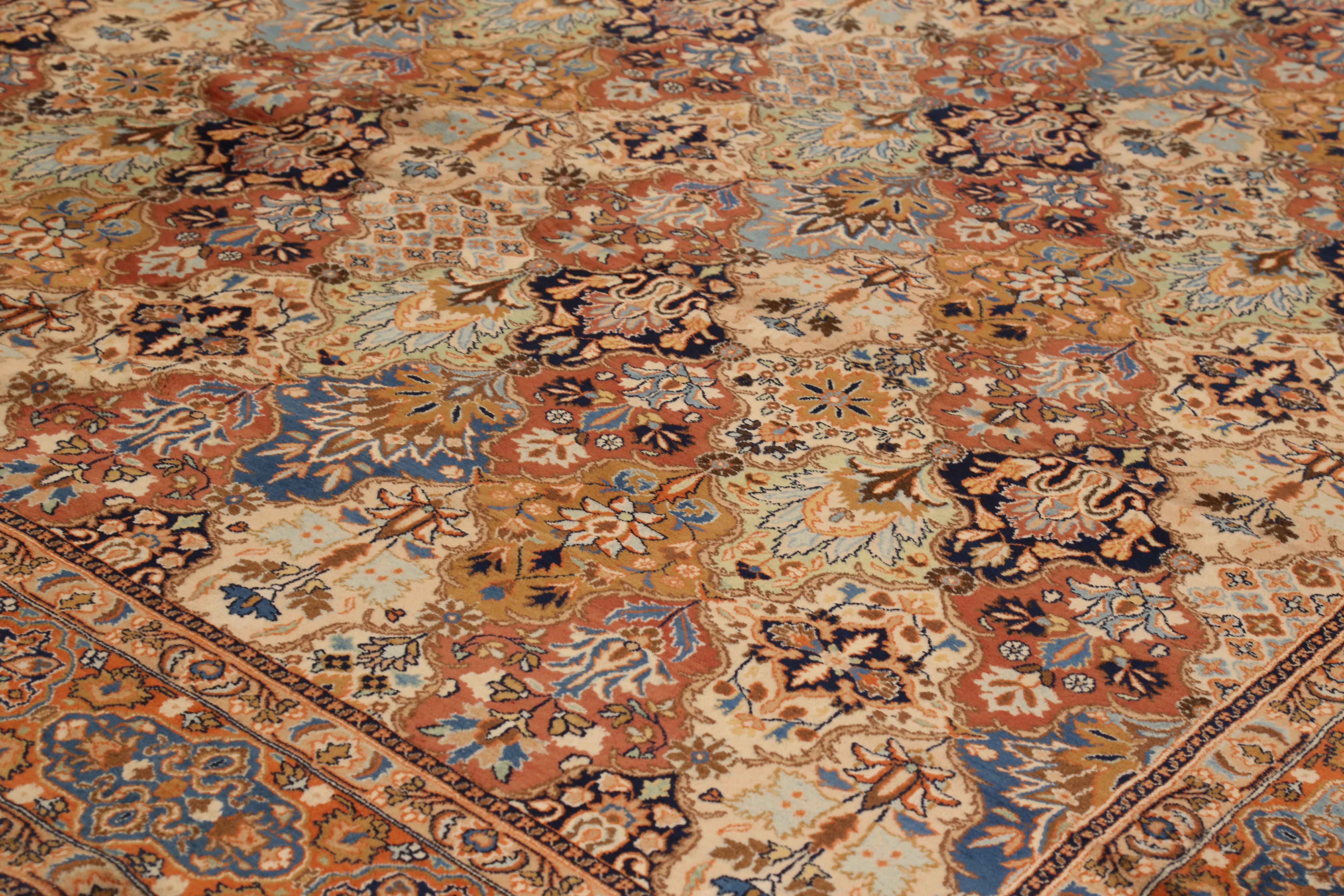 Thumbnail 4 for Antique Persian Mashad Traditional Rug 75292