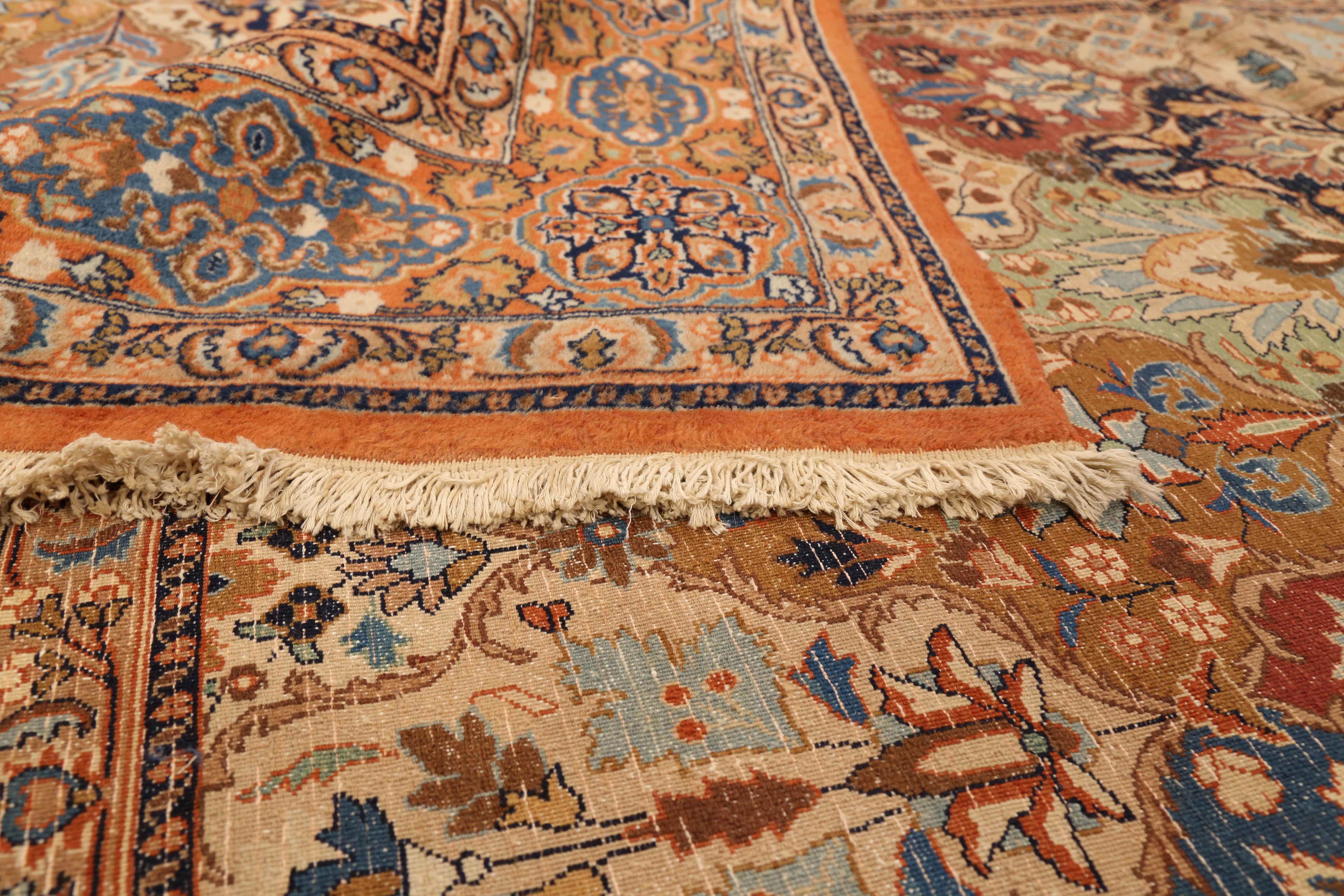 Thumbnail 3 for Antique Persian Mashad Traditional Rug 75292