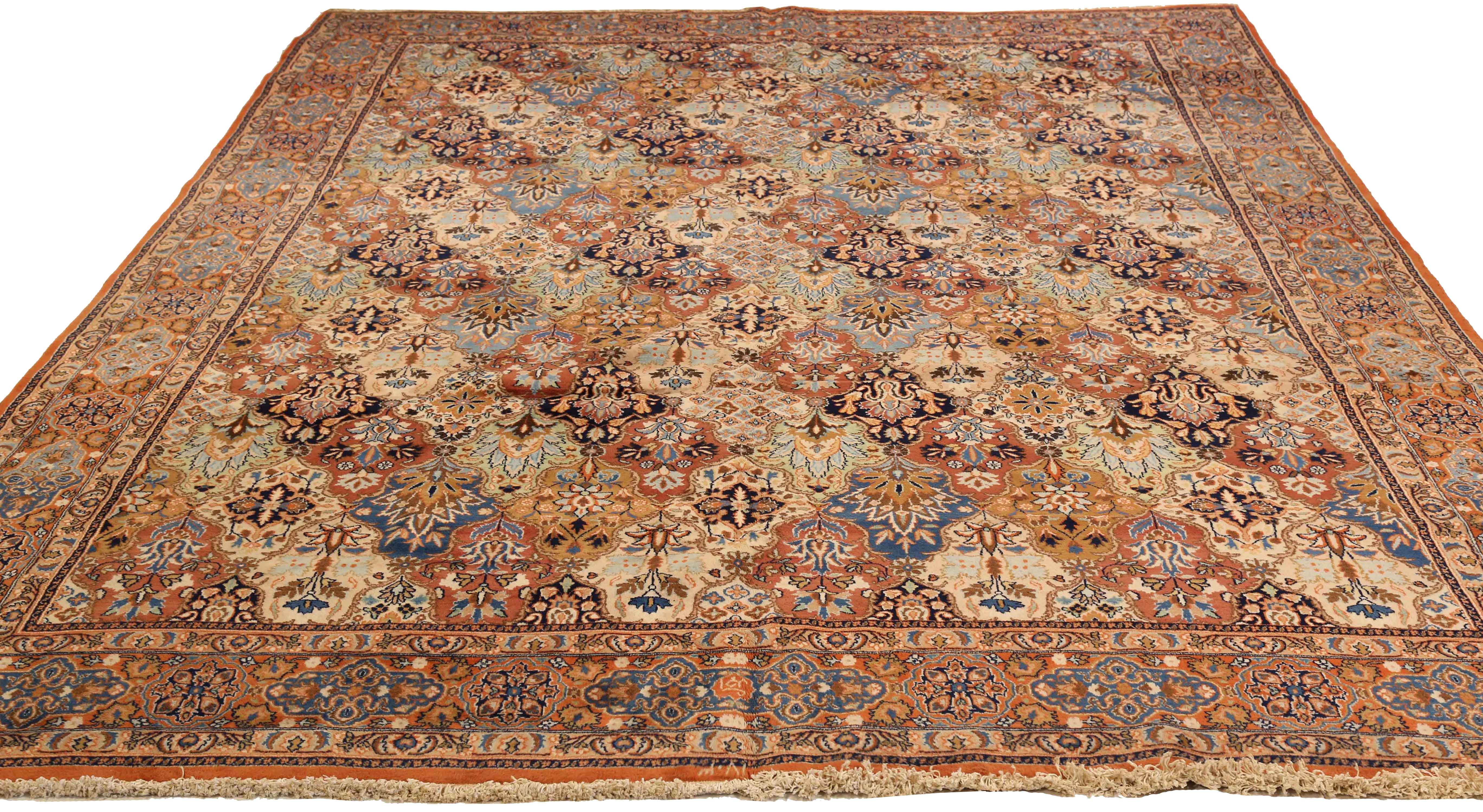 Thumbnail 2 for Antique Persian Mashad Traditional Rug 75292