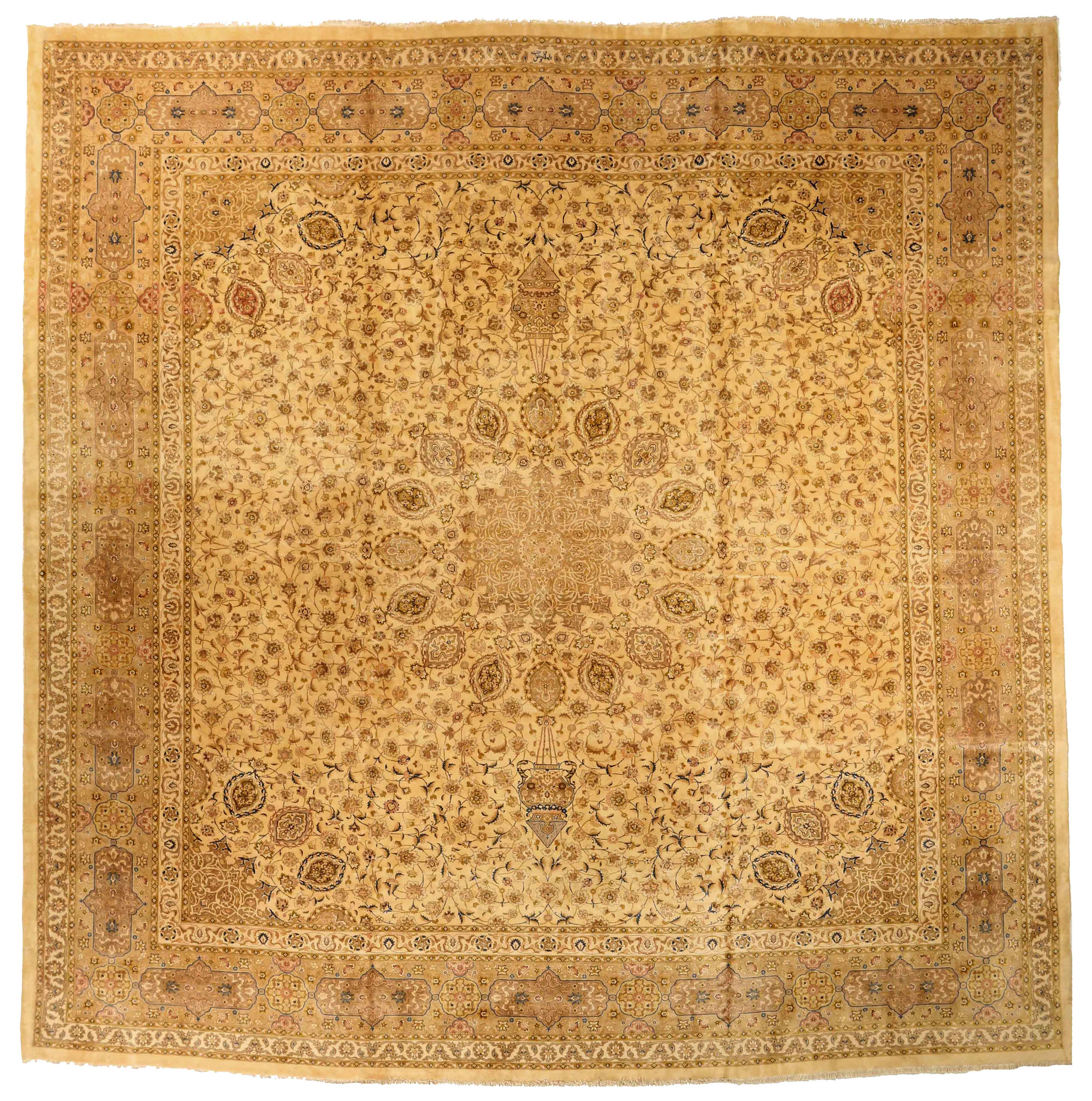 Thumbnail 2 for Antique Persian Tabriz Transitional Rug 75262