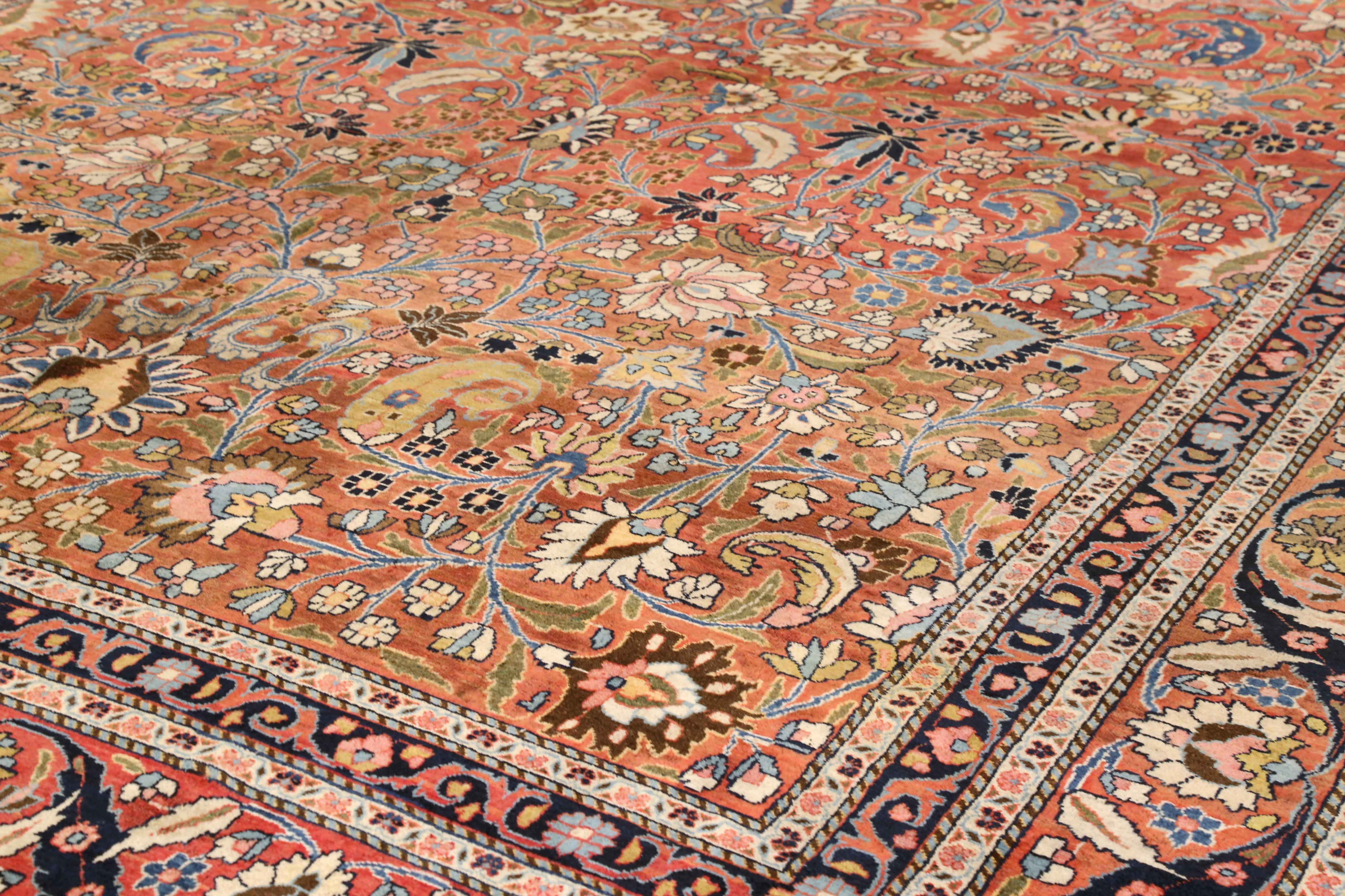 Thumbnail 5 for Antique Persian Mashad Traditional Rug 75278