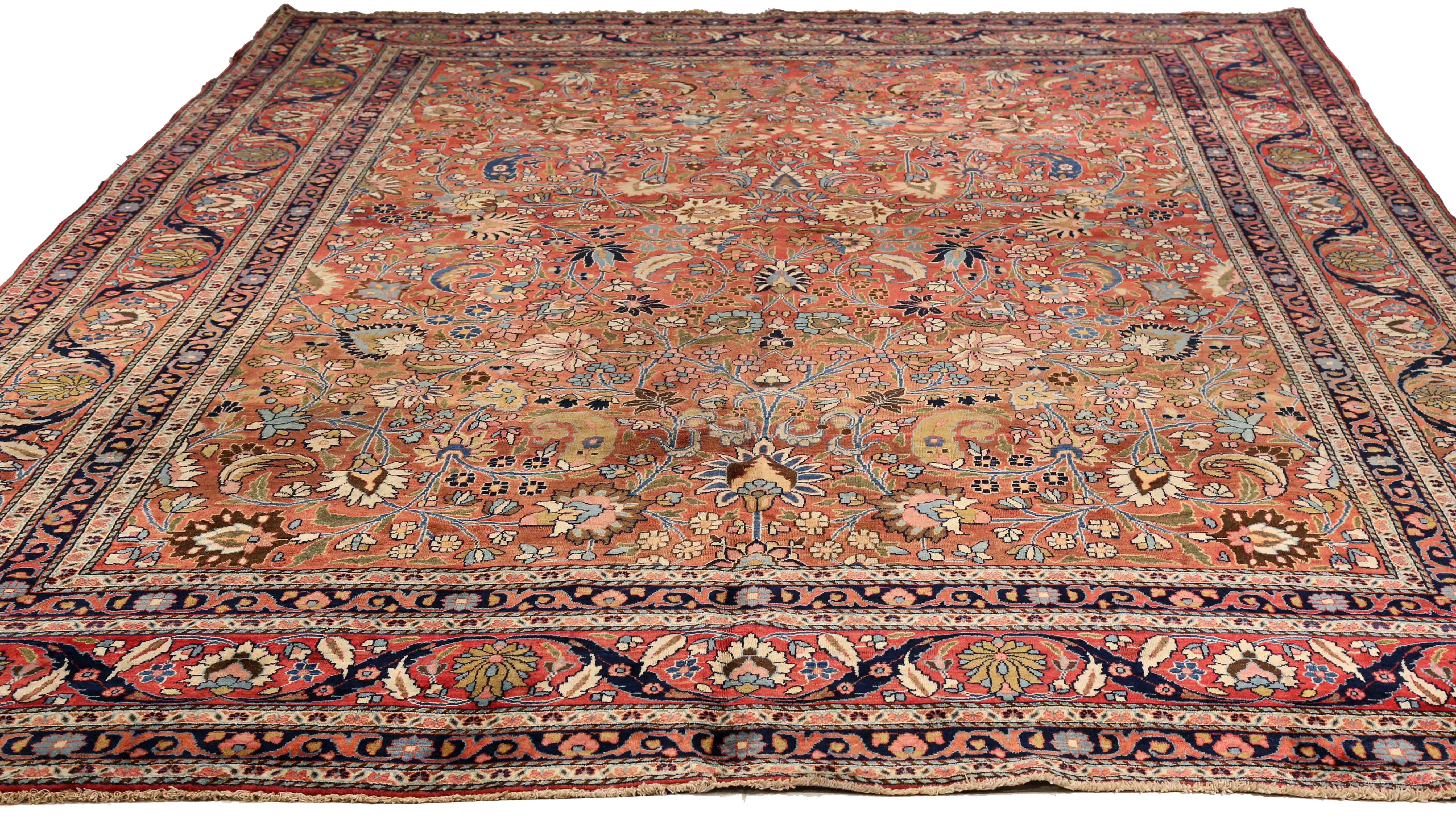 Thumbnail 2 for Antique Persian Mashad Traditional Rug 75278