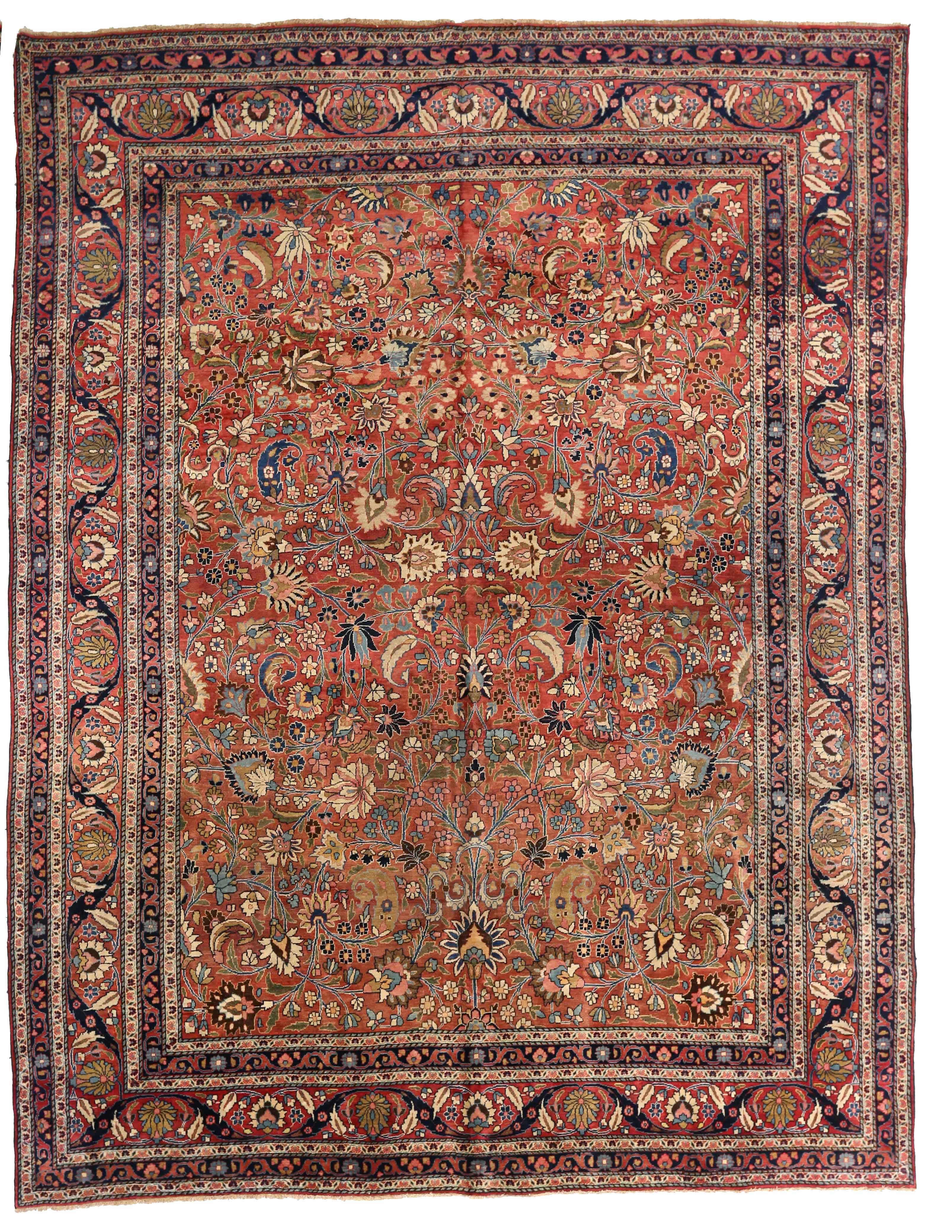 Thumbnail 4 for Antique Persian Mashad Traditional Rug 75278