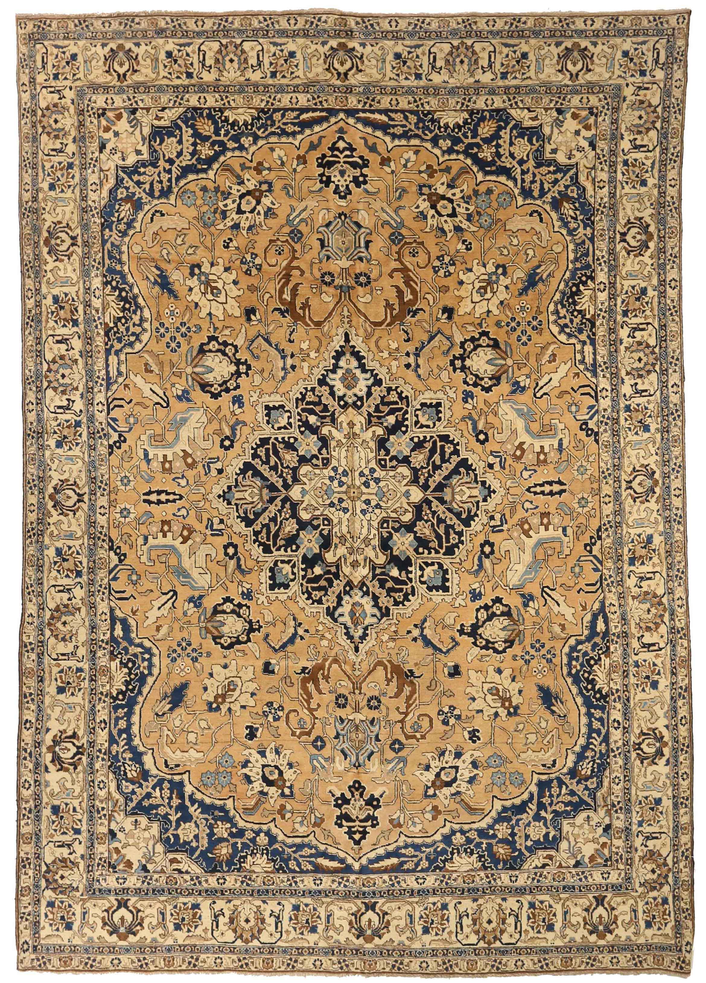 Thumbnail 5 for Antique Persian Tabriz Traditional Rug 75243