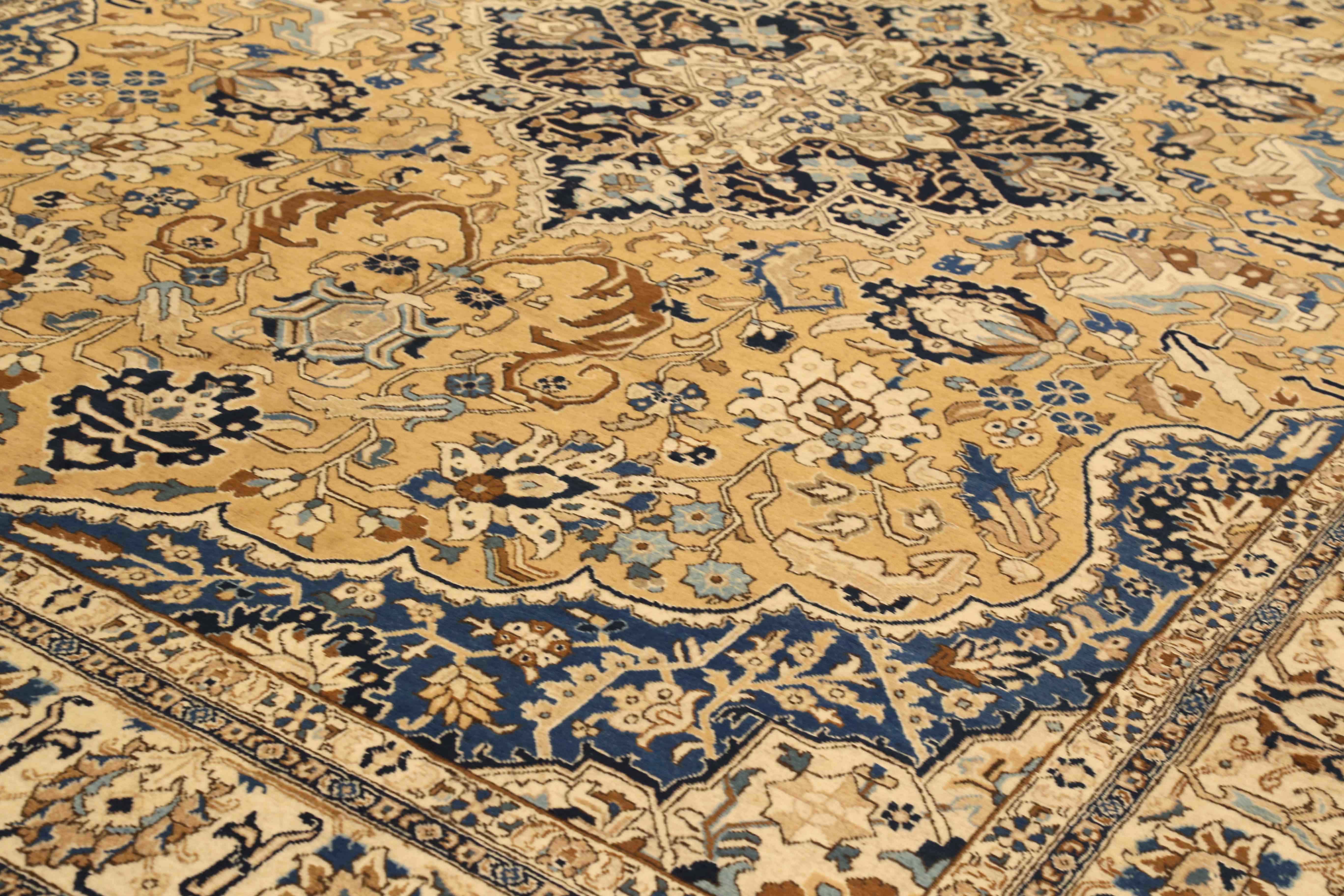 Thumbnail 4 for Antique Persian Tabriz Traditional Rug 75243