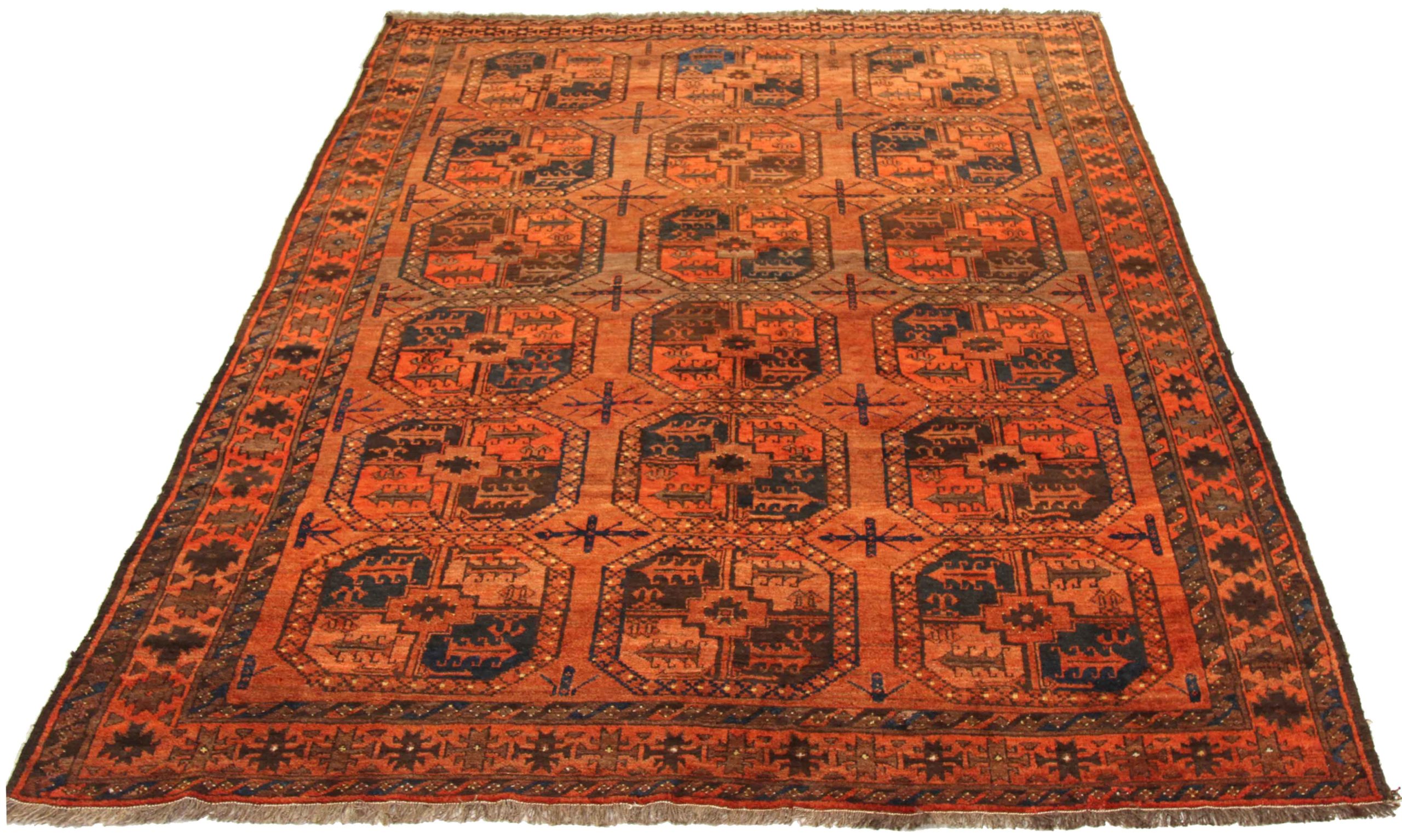 Thumbnail 12 for Antique Afghanistan Afghan Tribal Rug 75245