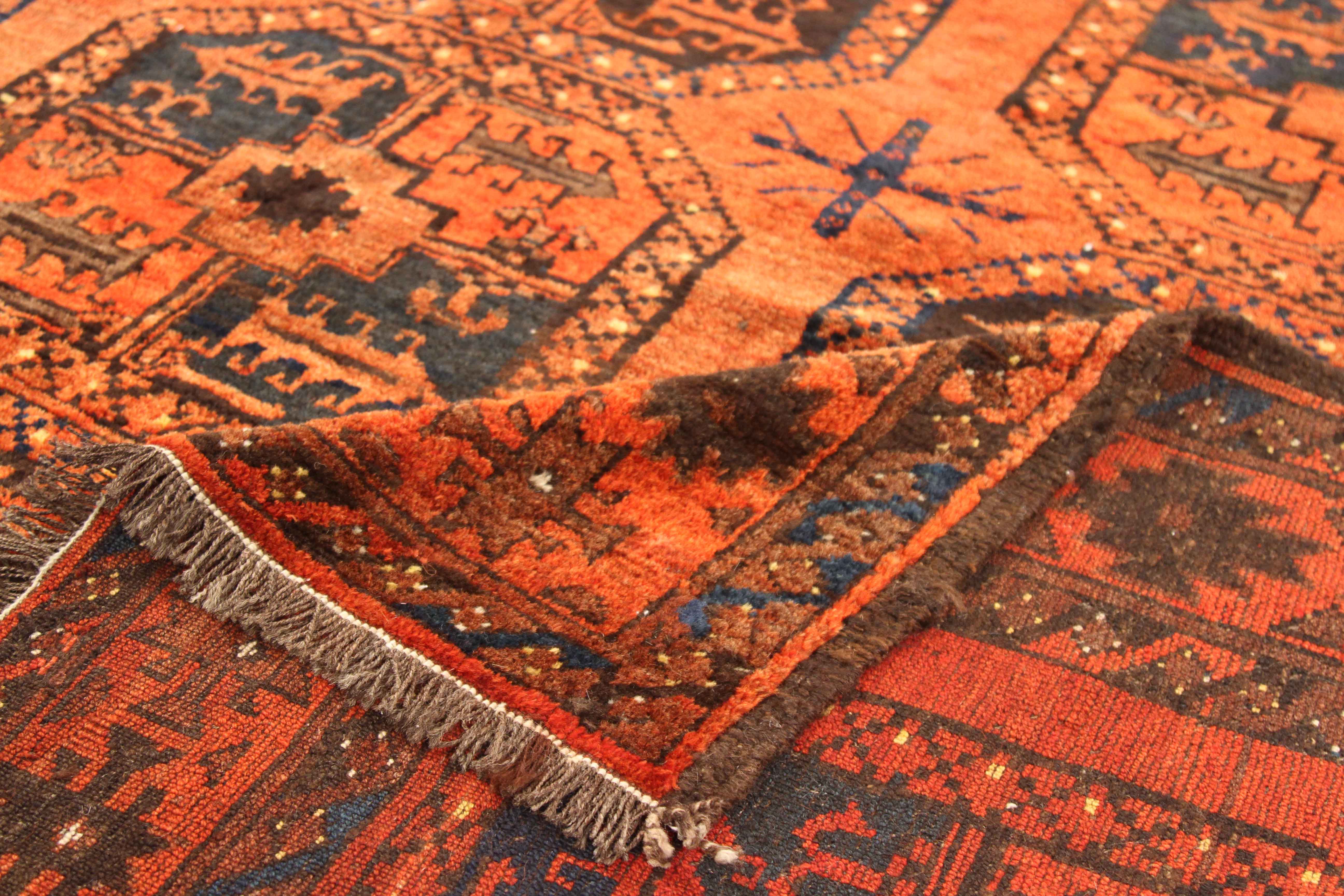 Thumbnail 4 for Antique Afghanistan Afghan Tribal Rug 75245