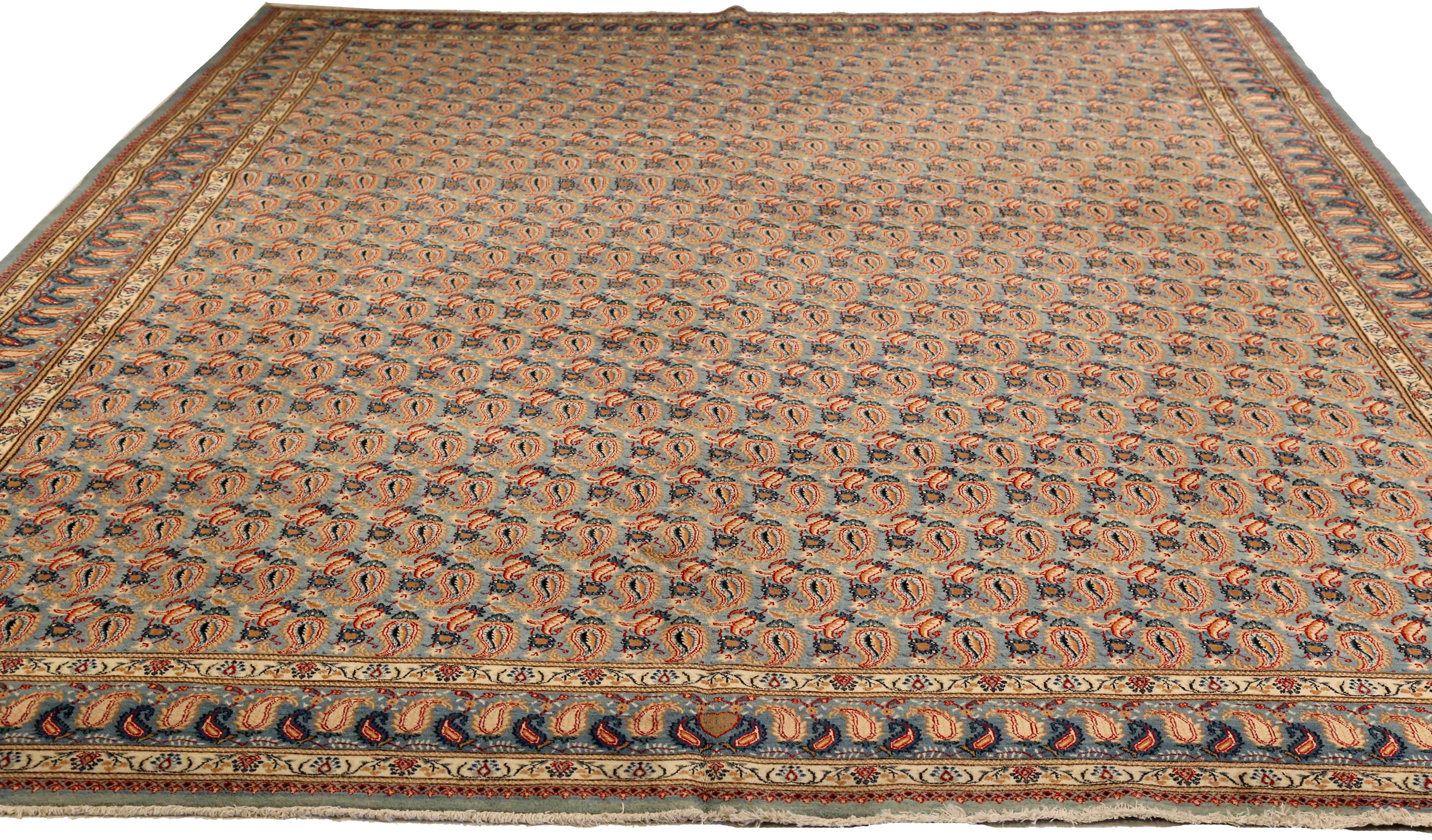 Thumbnail 2 for Antique Persian Mashad Traditional Rug 75317