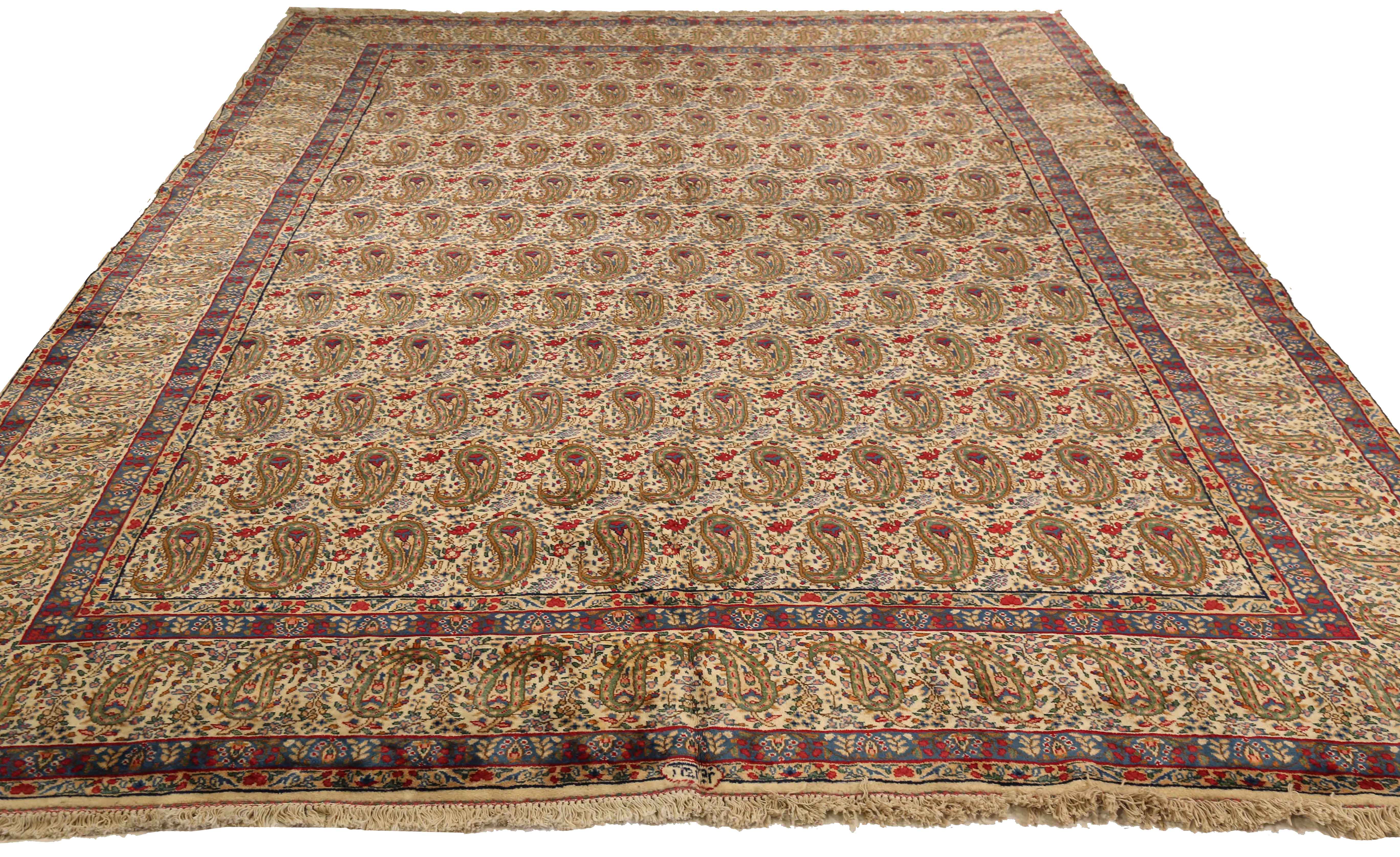 Thumbnail 2 for Antique Persian Kerman Traditional Rug 75322