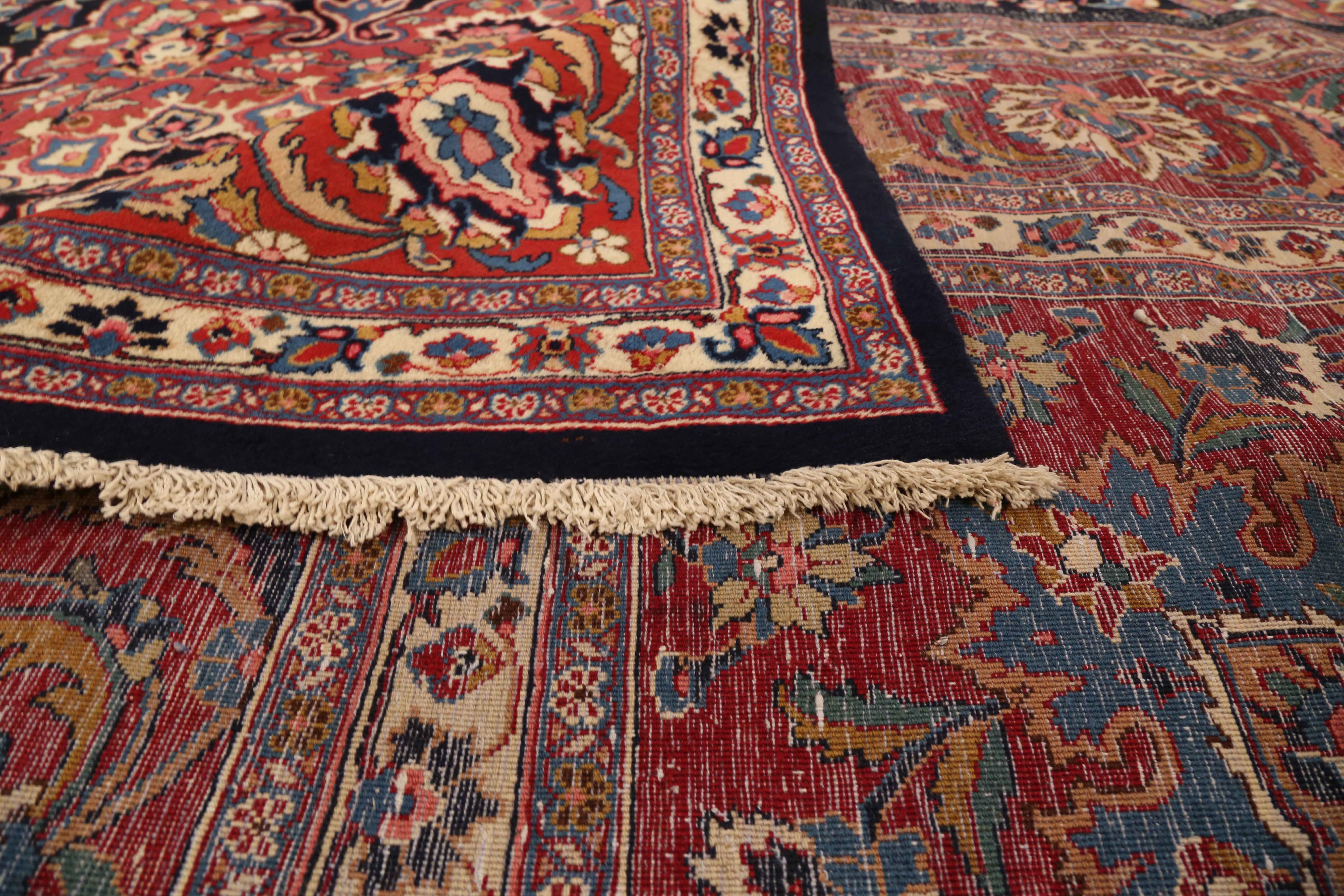 Thumbnail 8 for Antique Persian Mashad Traditional Rug 75324