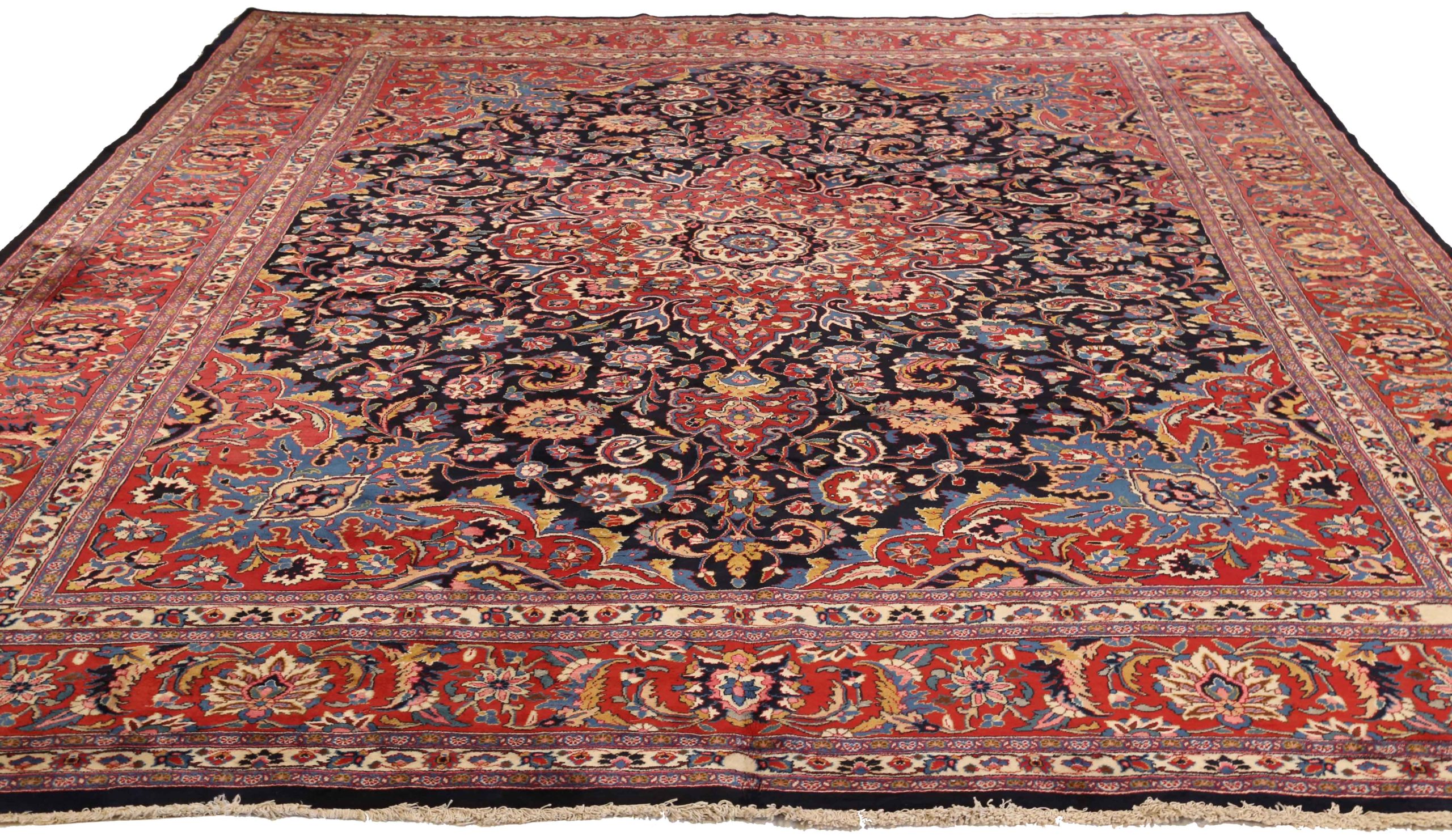 Thumbnail 11 for Antique Persian Mashad Traditional Rug 75324