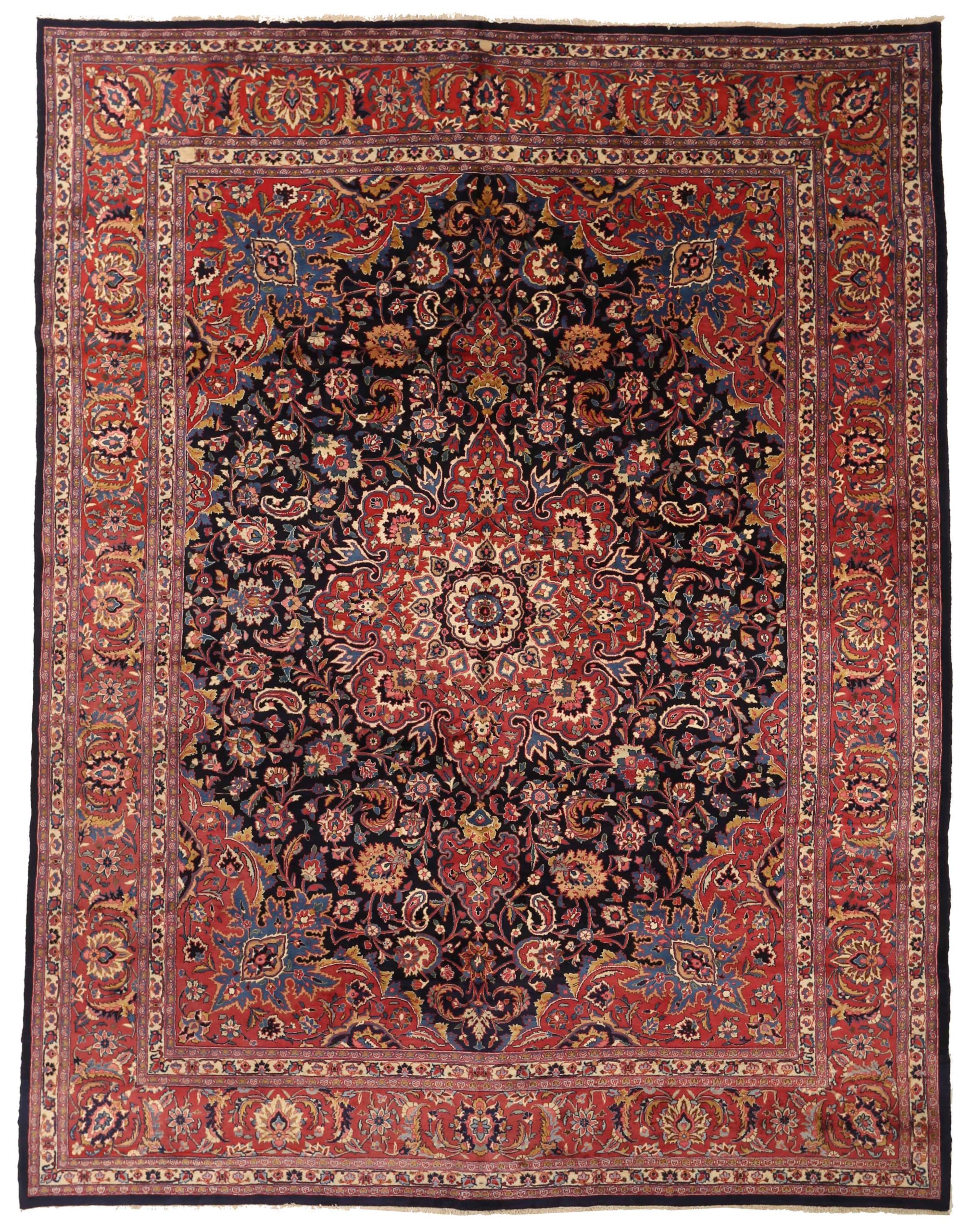 Thumbnail 5 for Antique Persian Mashad Traditional Rug 75324