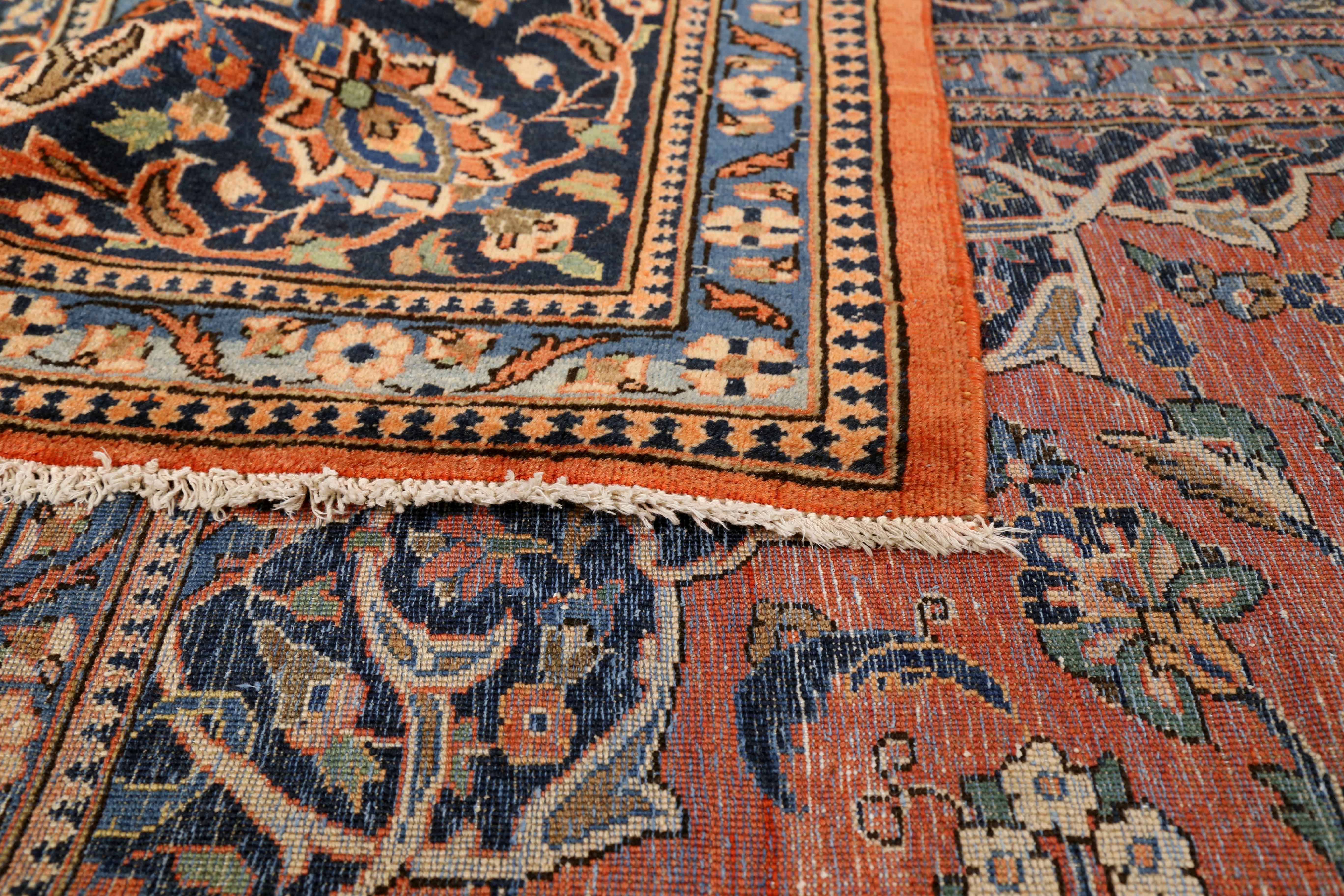 Thumbnail 3 for Antique Persian Kashan Traditional Rug 75326