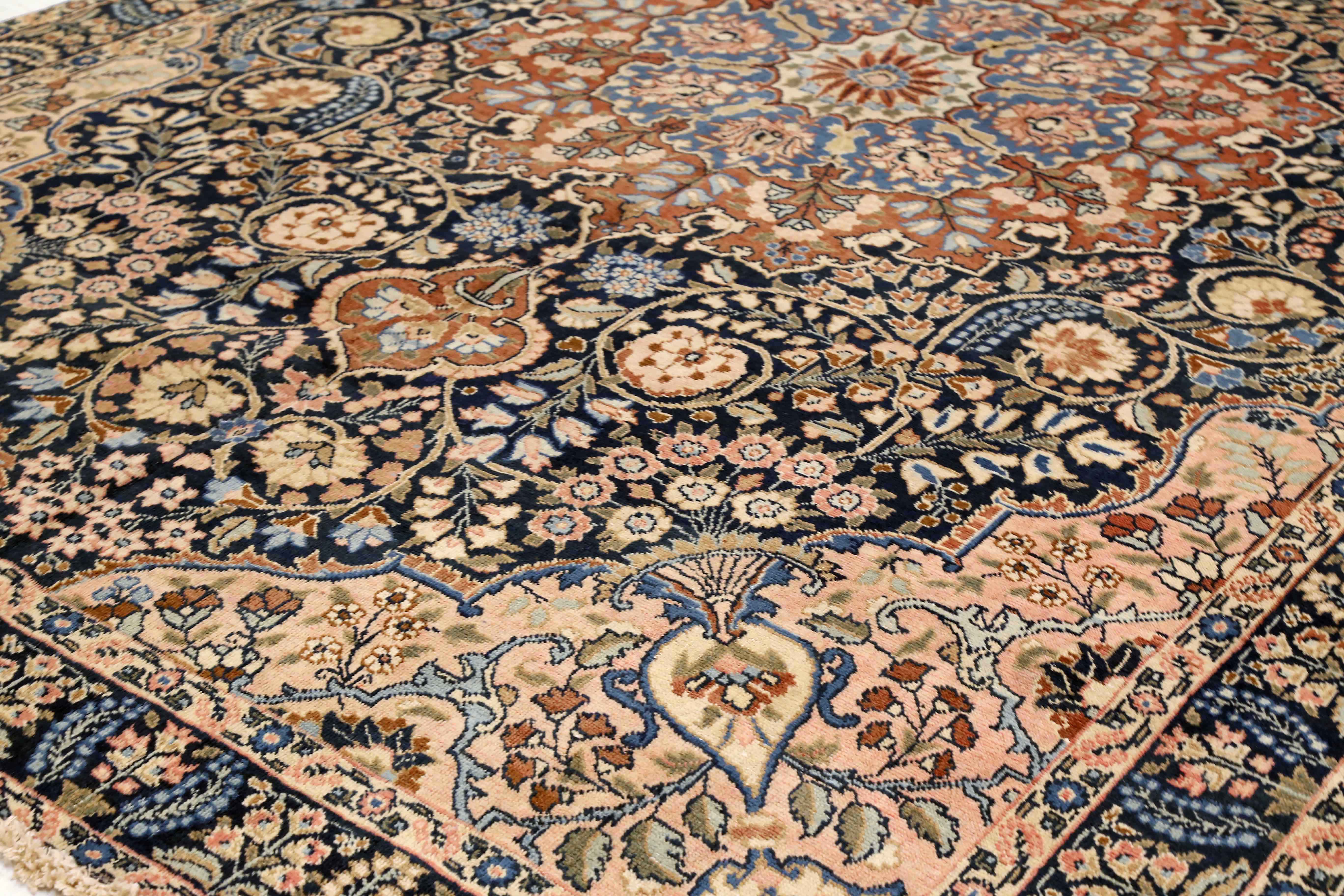 Thumbnail 3 for Antique Persian Tabriz Traditional Rug 75331