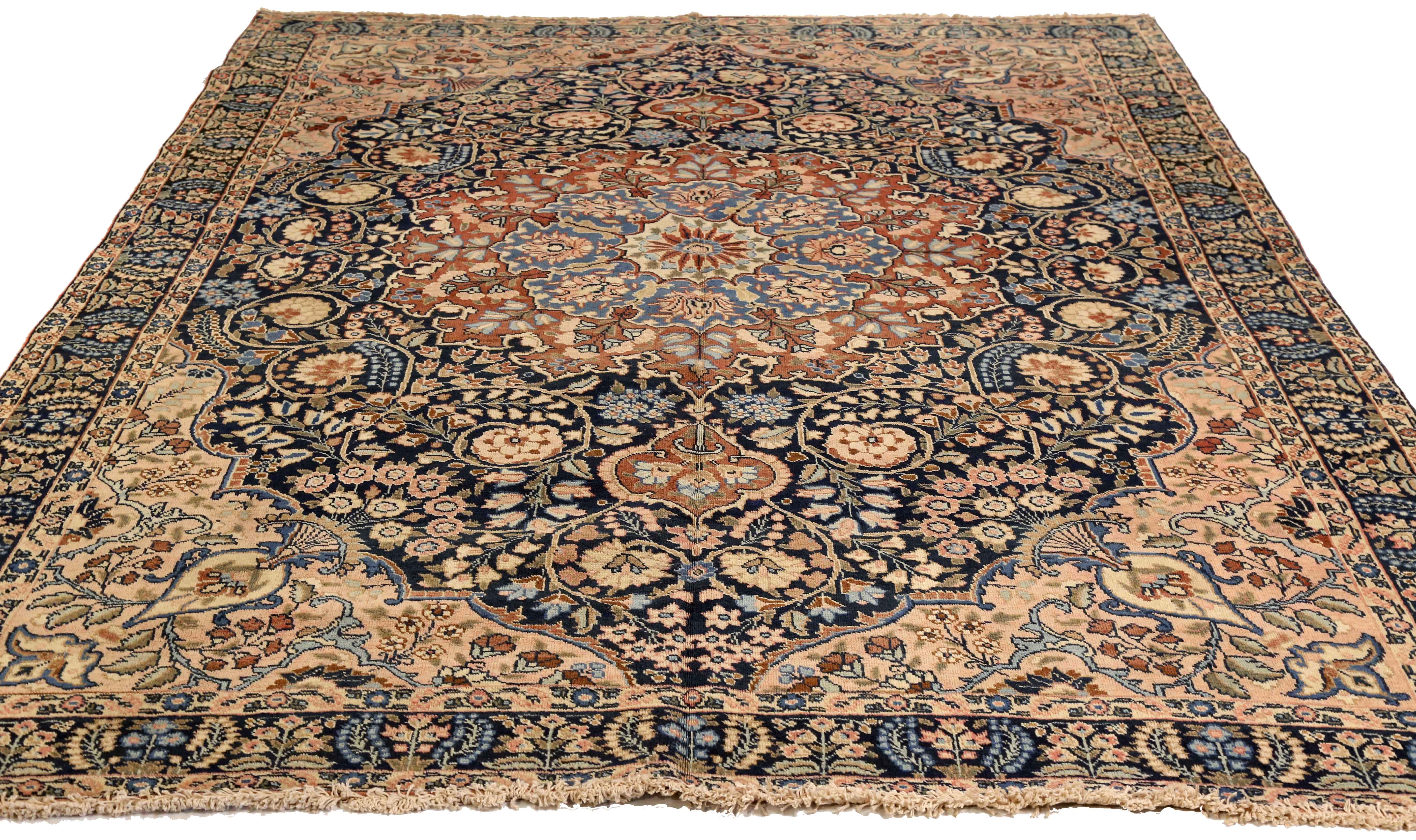 Thumbnail 2 for Antique Persian Tabriz Traditional Rug 75331