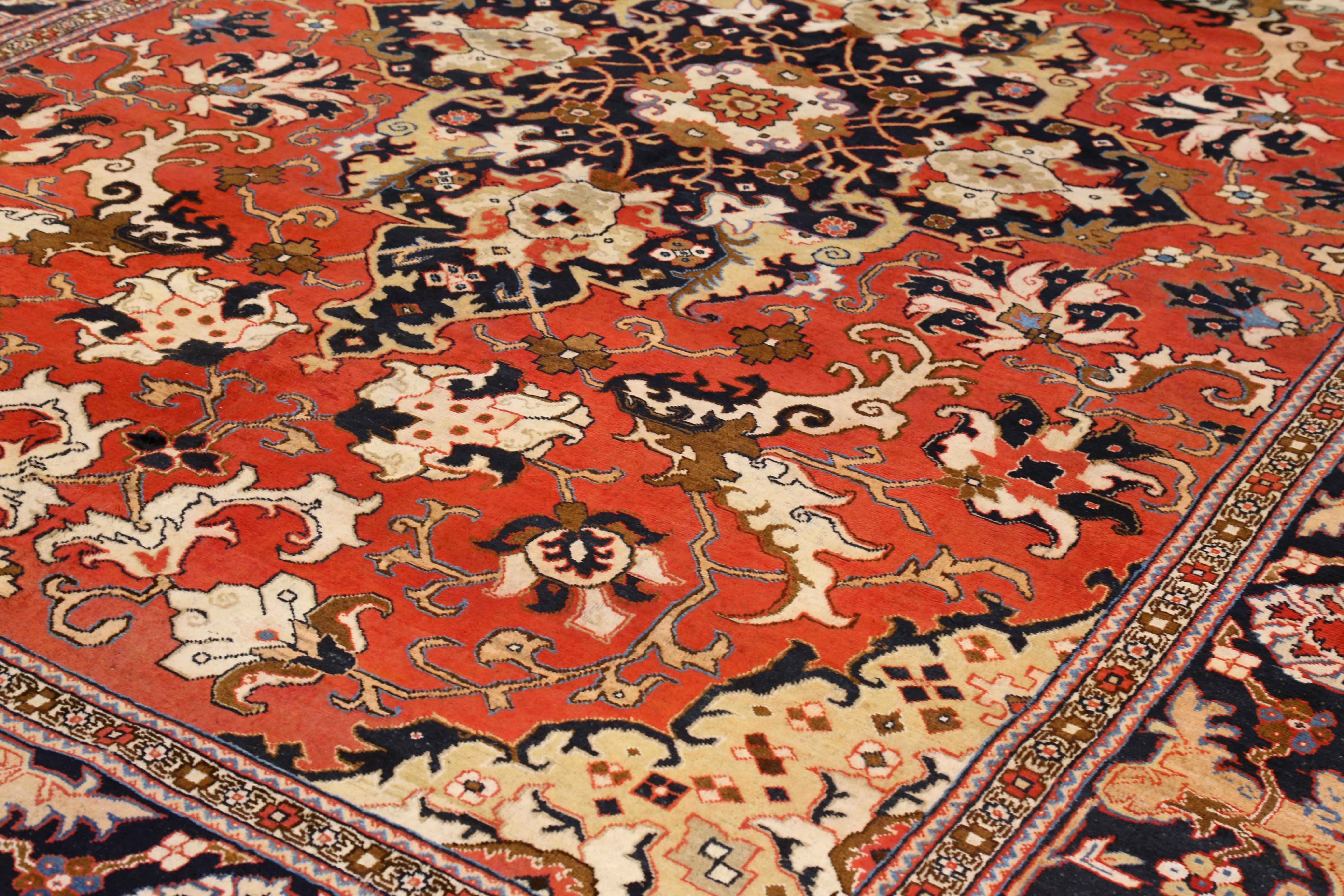 Thumbnail 5 for Antique Persian Tabriz Traditional Rug 75337