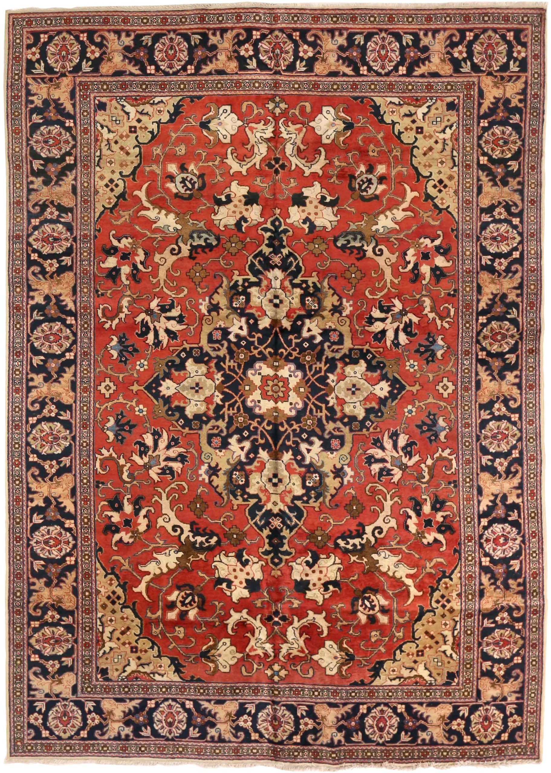 Thumbnail 4 for Antique Persian Tabriz Traditional Rug 75337