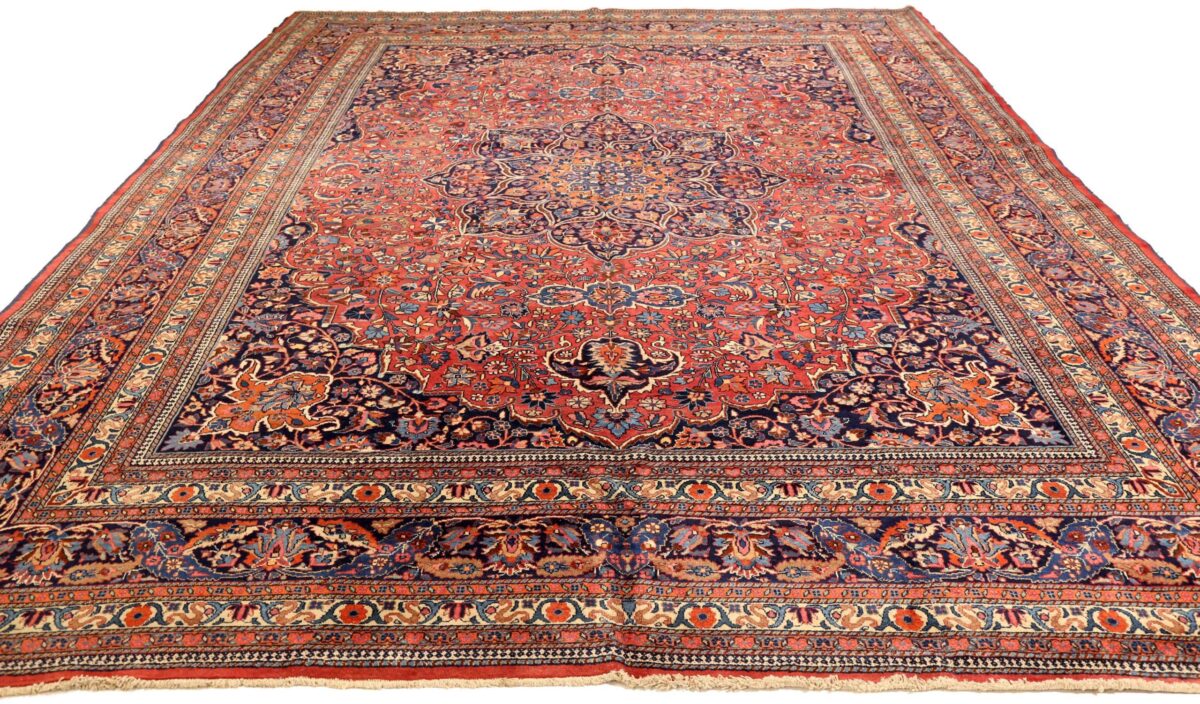 Thumbnail 15 for Antique Persian Mashad Traditional Rug 75338