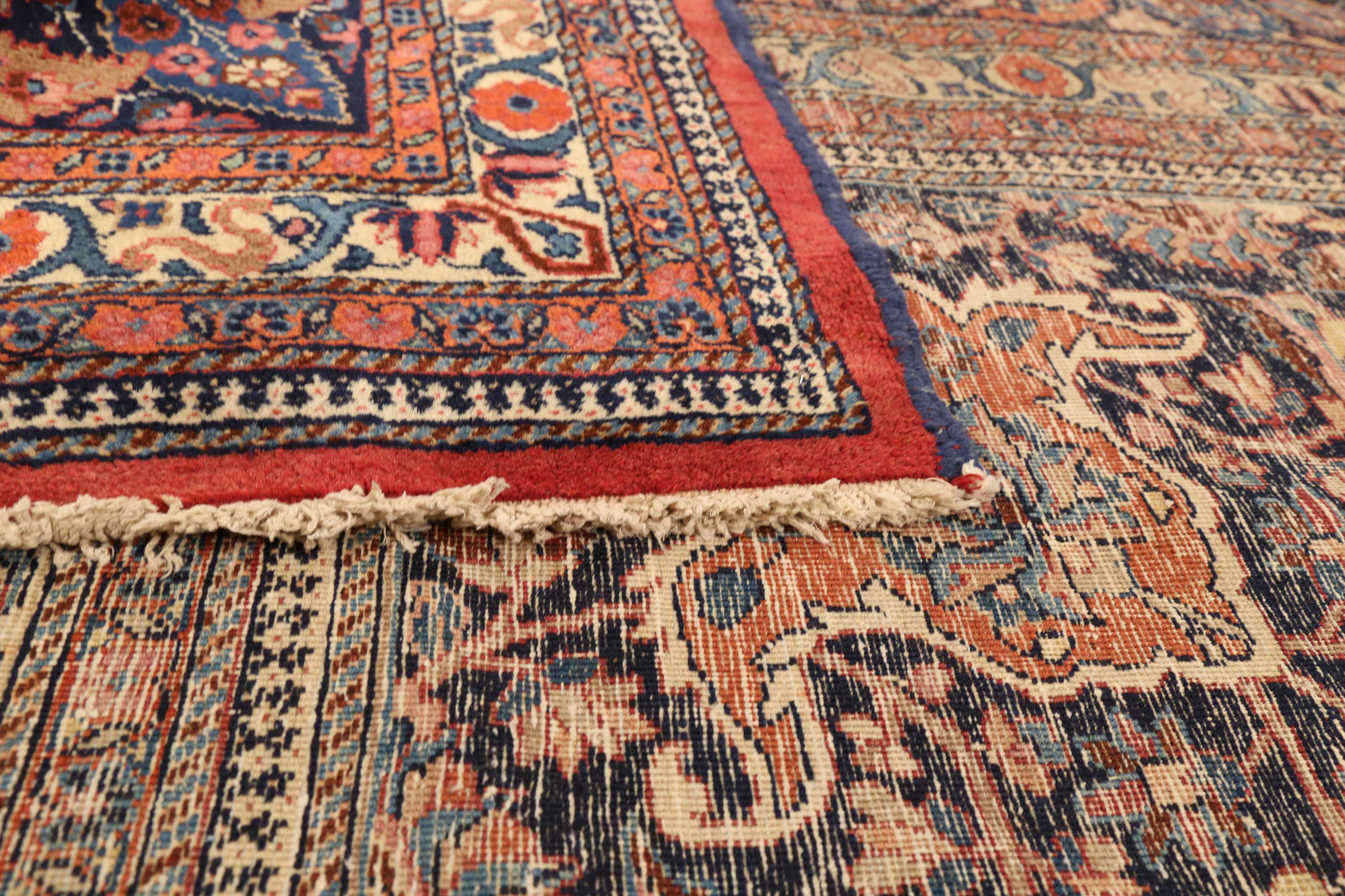 Thumbnail 10 for Antique Persian Mashad Traditional Rug 75338