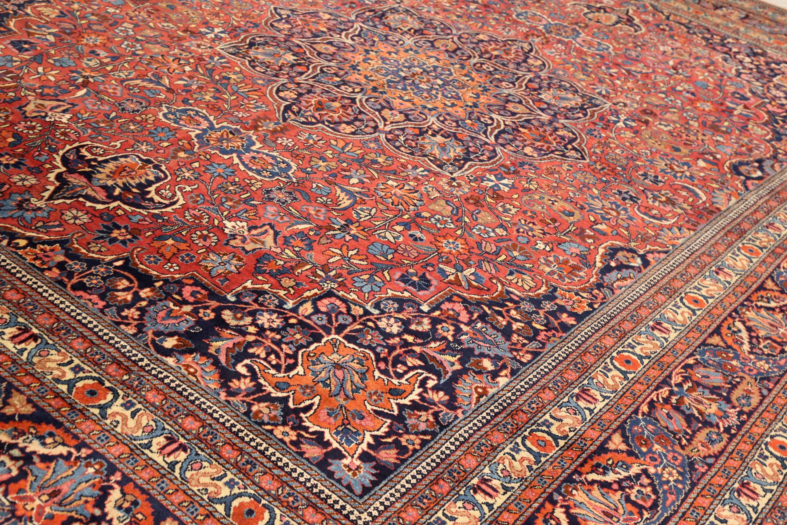 Thumbnail 8 for Antique Persian Mashad Traditional Rug 75338